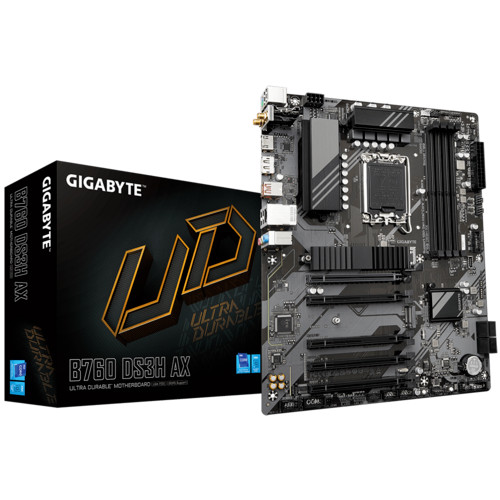GIGABYTE B760 DS3H AX Intel B760 Express Chipset ATX DDR5 DP HDMI  USB3.2 WiFi