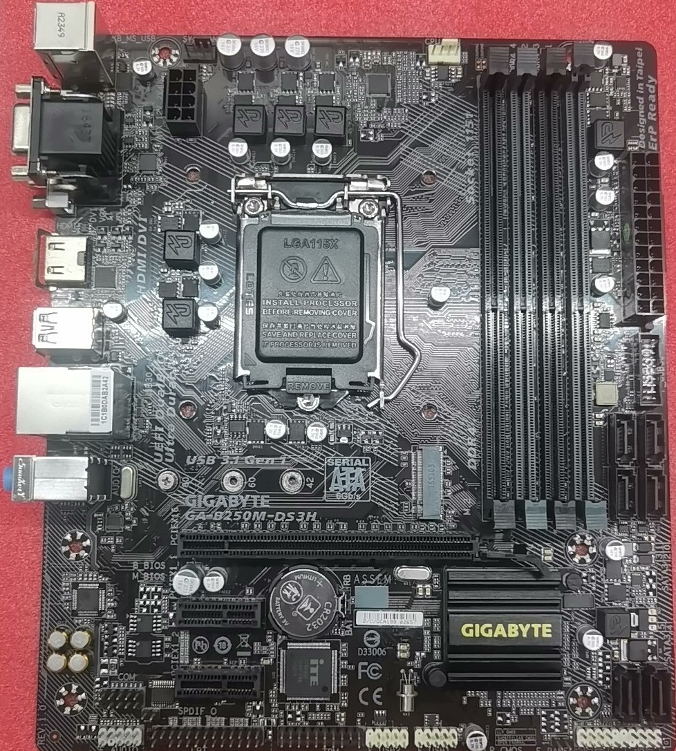 GIGABYTE B250M-DS3H Intel B250 LGA1151 DDR4 M-ATX HDMI DVI VGA Motherboard