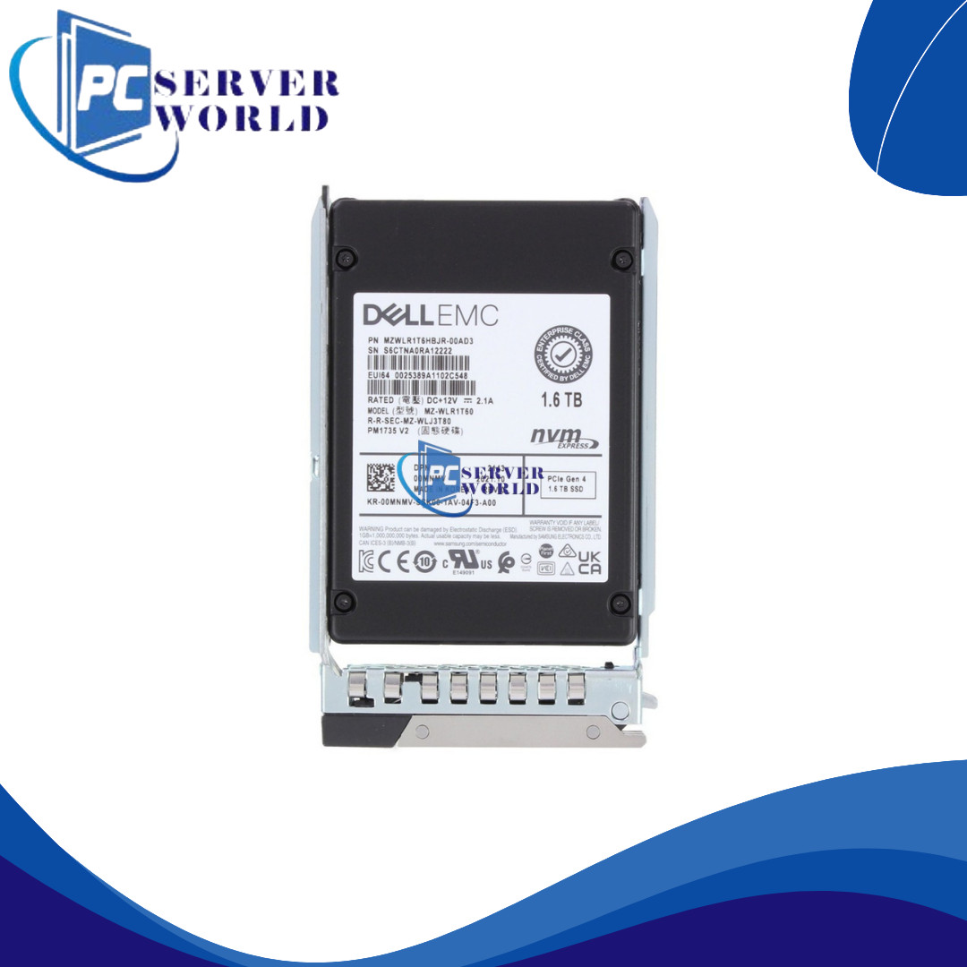 00MNMV DELL SAMSUNG 1.6TB NVME PCIE 2.5'' ENTERPRISE SSD HARD DRIVE 0MNMV