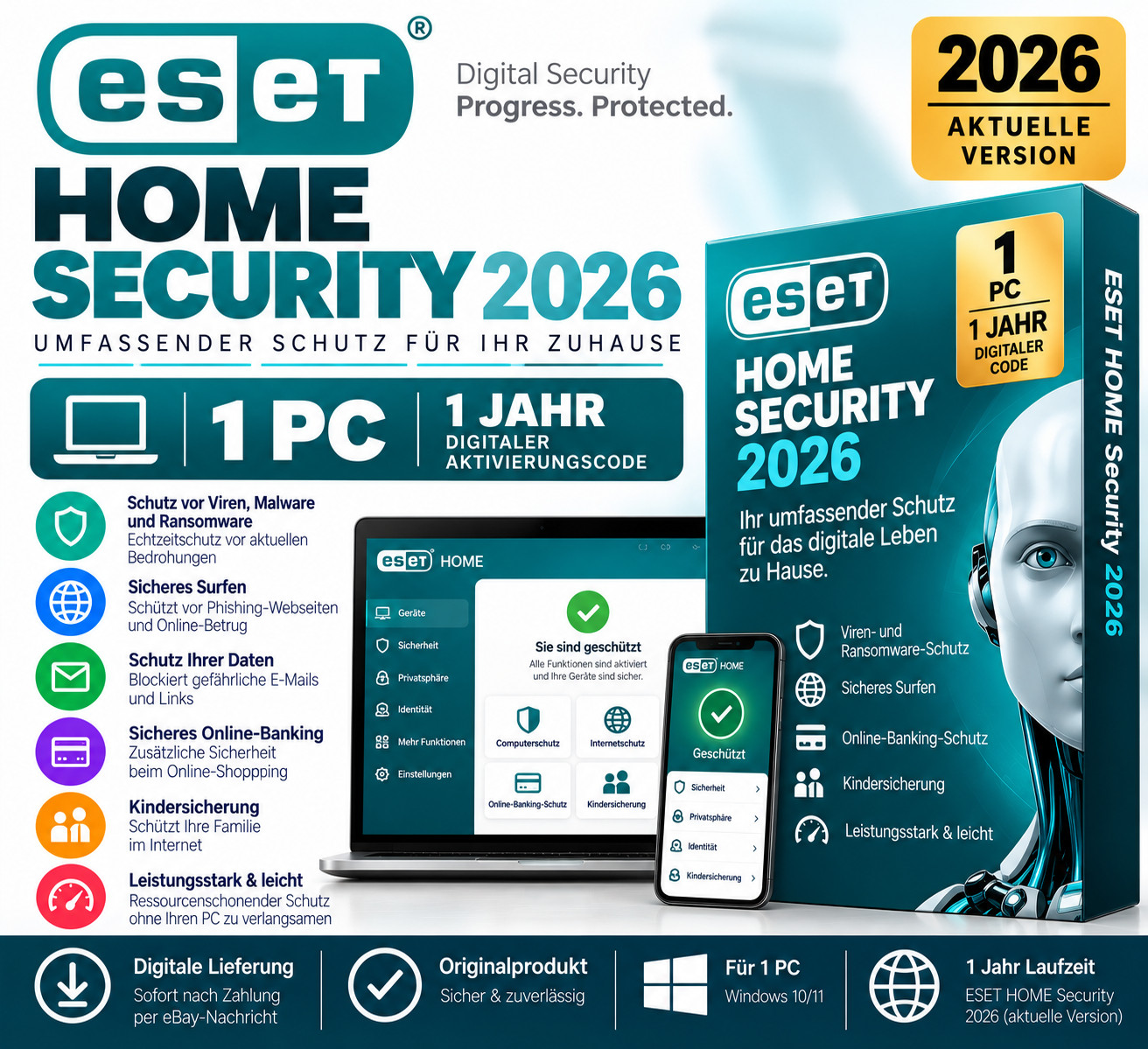 ESET Home Security | 1 PC | 1 Year / 12 Months | License