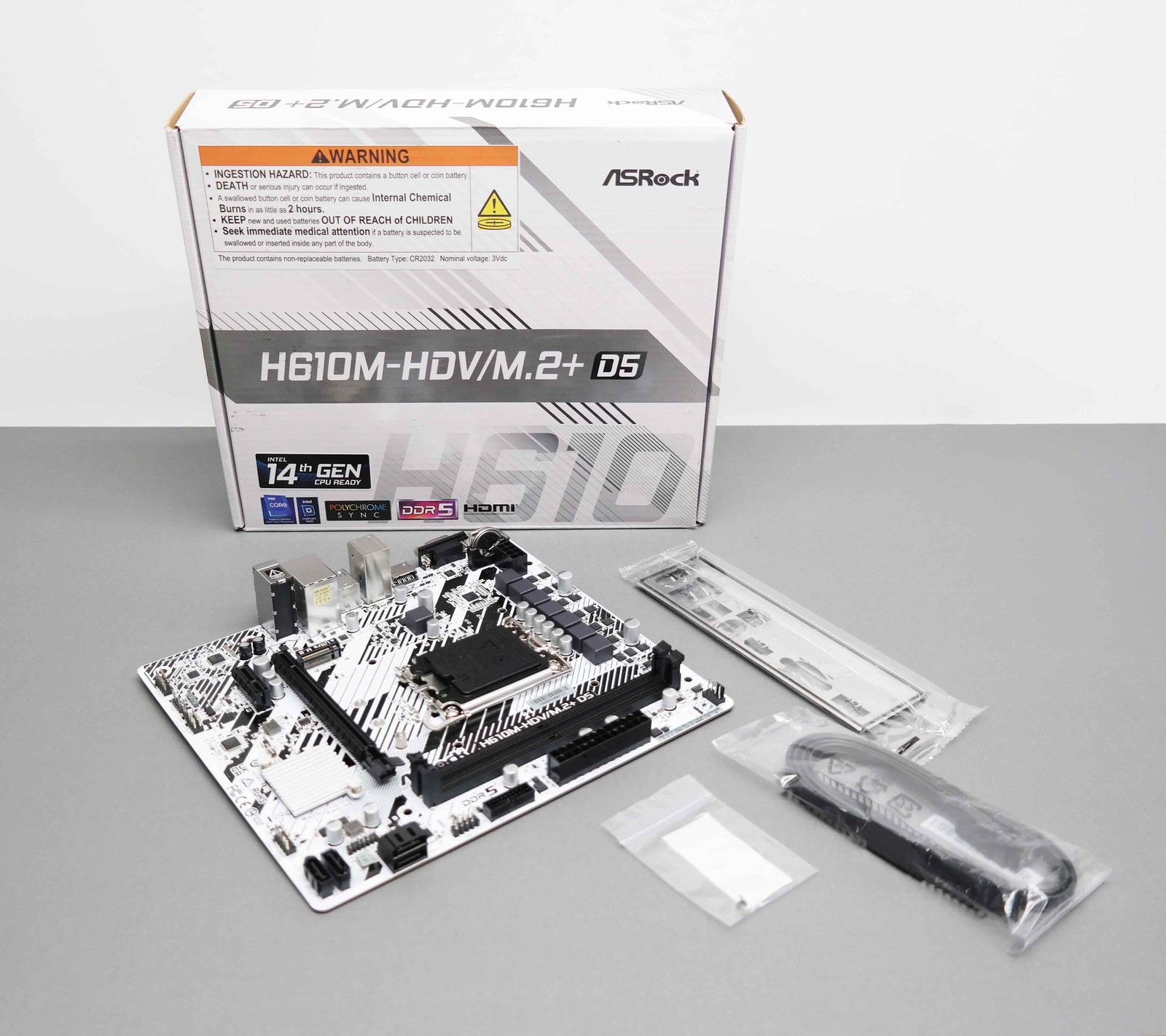 ASRock H610M-HDV/M.2+ D5 LGA 1700 Micro ATX DDR5 Intel H610 SATA 6Gb/s Micro