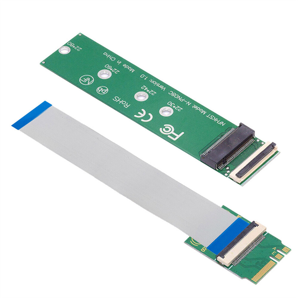 CY NGFF A+E-Key Male to NVME M-key Female Extension Cable for SSD 2230 2280