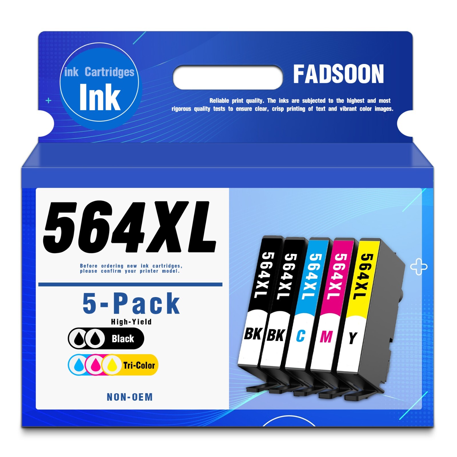 564XL 5PK 2BK/C/M/Y/PBK Photo Ink Cartridge Photosmart Premium C309a Officejet