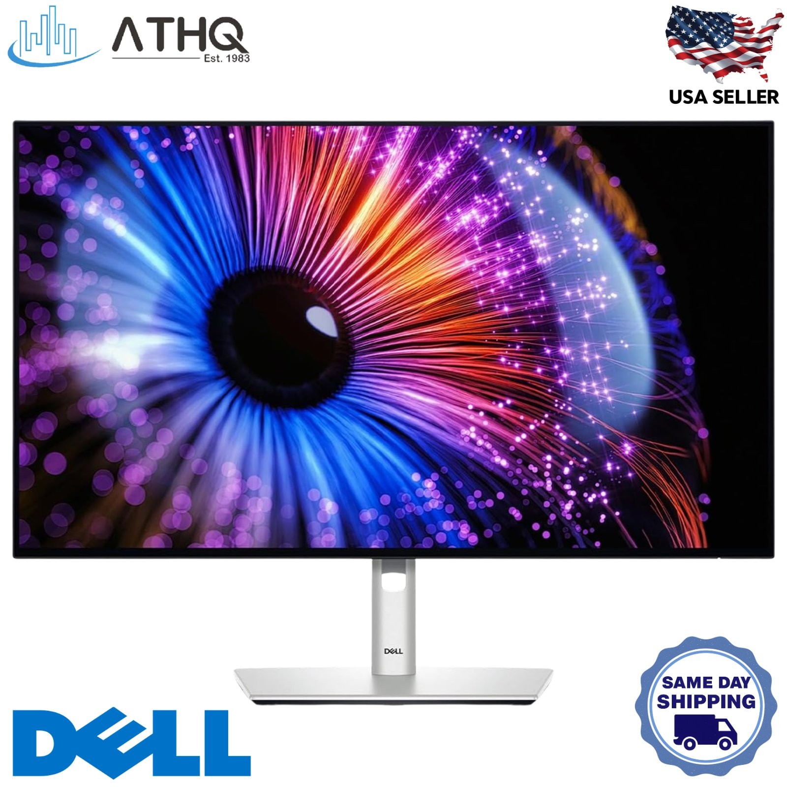 Dell UltraSharp U2724D 27 Inch QHD 2560x1440 IPS Black 120Hz USB Hub Monitor NEW