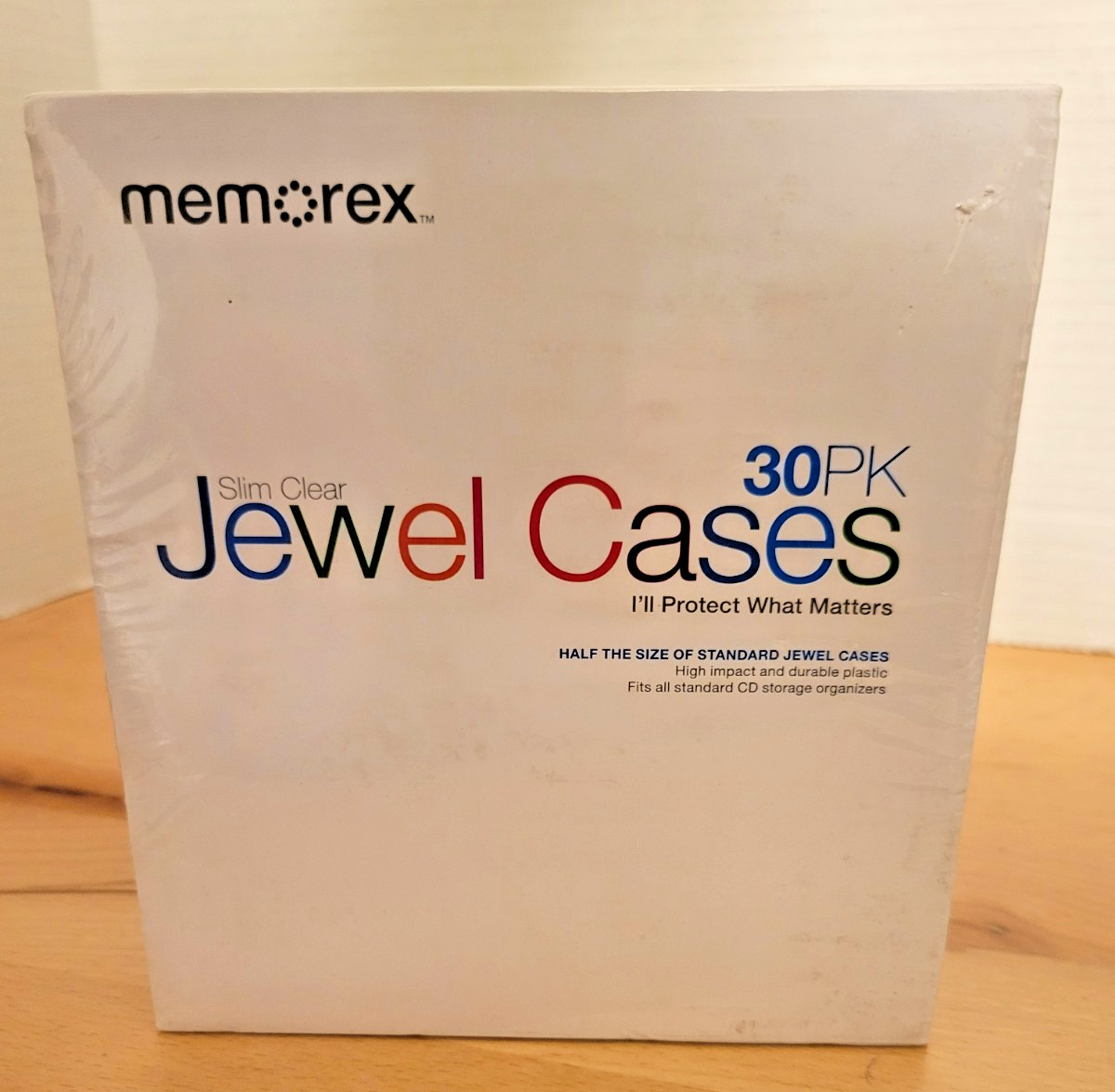 NEW MEMOREX 30 Pack Slim Clear Jewel Cases in Unopened Original Box NEW