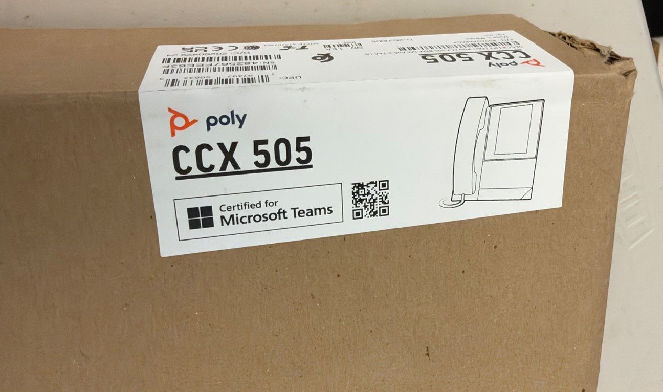 POLY CCX 505 849A5AA#ABA Business Media Phone for TEAMS NEW Open Box