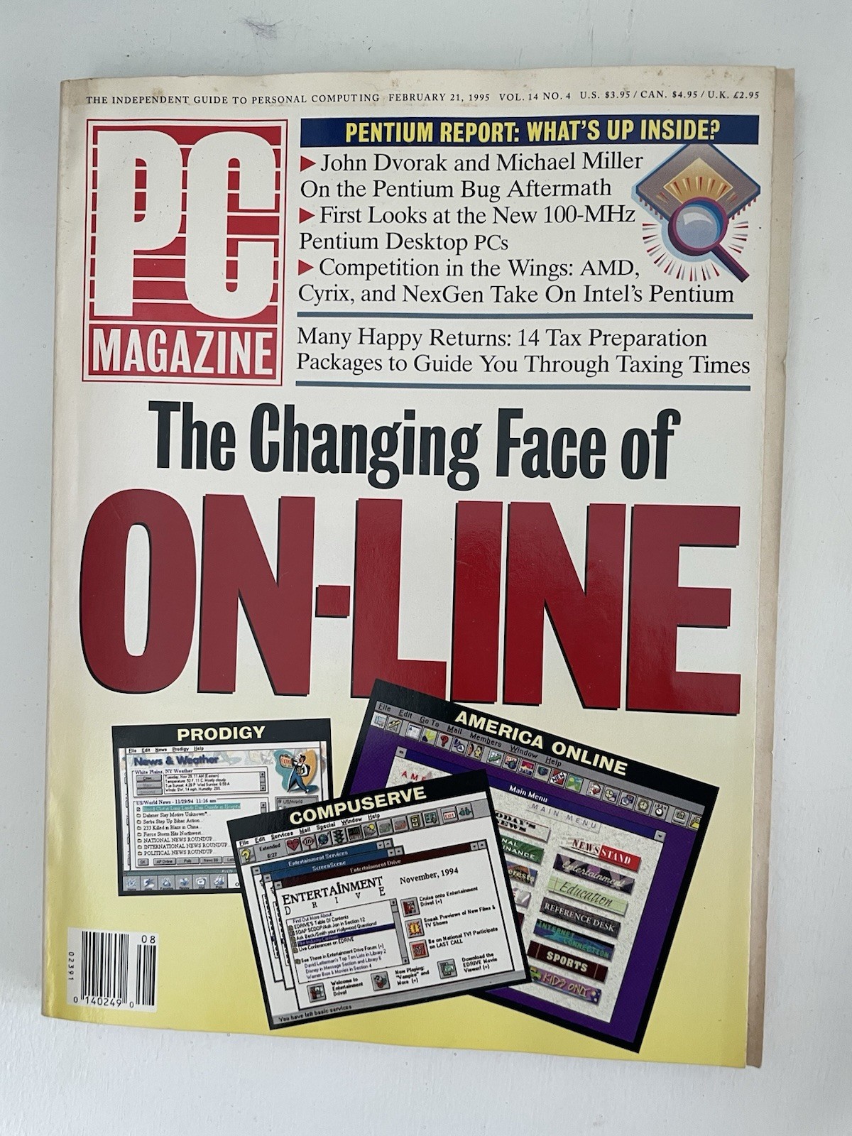 PC MAGAZINE~COMPUTER~FEBRUARY 21, 1995--VOL 14---NO 4-CHANGING FACE OF ON-LINE