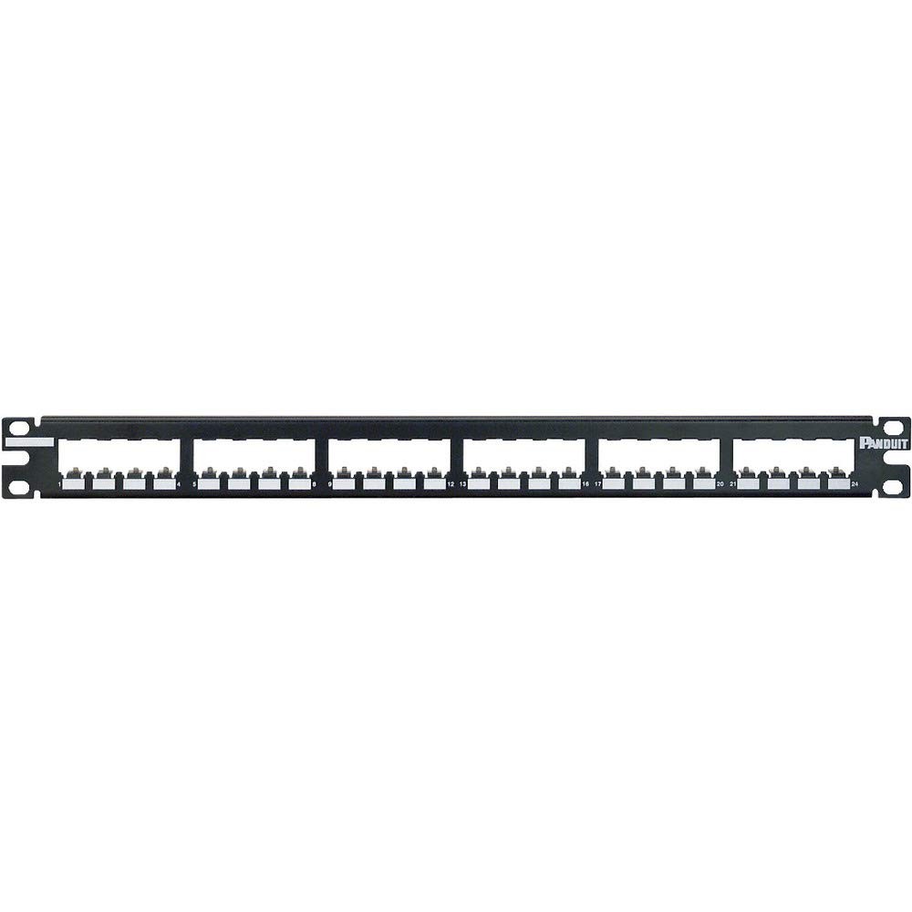 CP24BLY 24-Port Flat Patch Panel, Black
