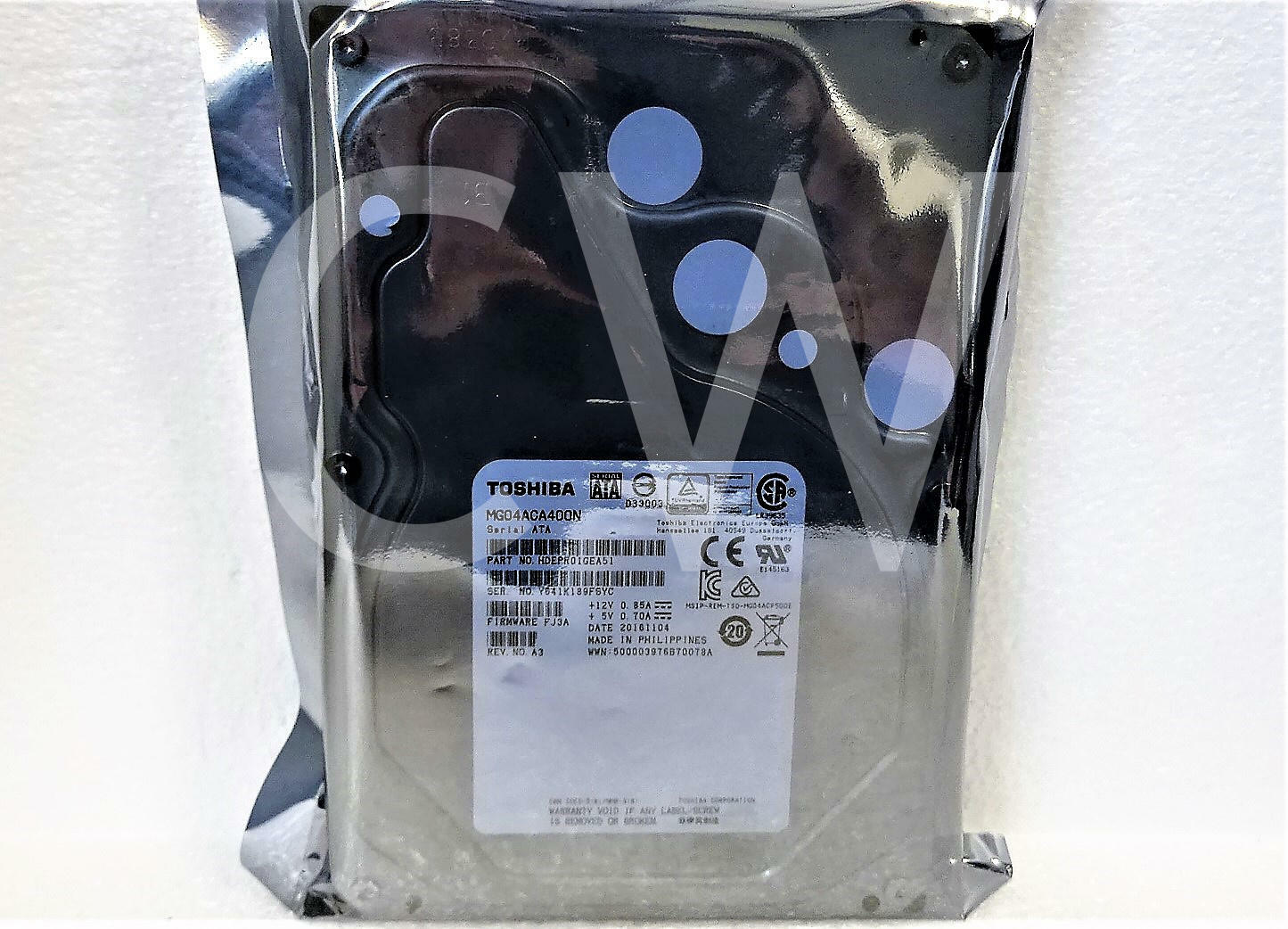 MG04ACA400N Toshiba HDEPR01GEA51 4TB 7.2K RPM 6Gb/s 3.5" SATA HDD Hard Drive