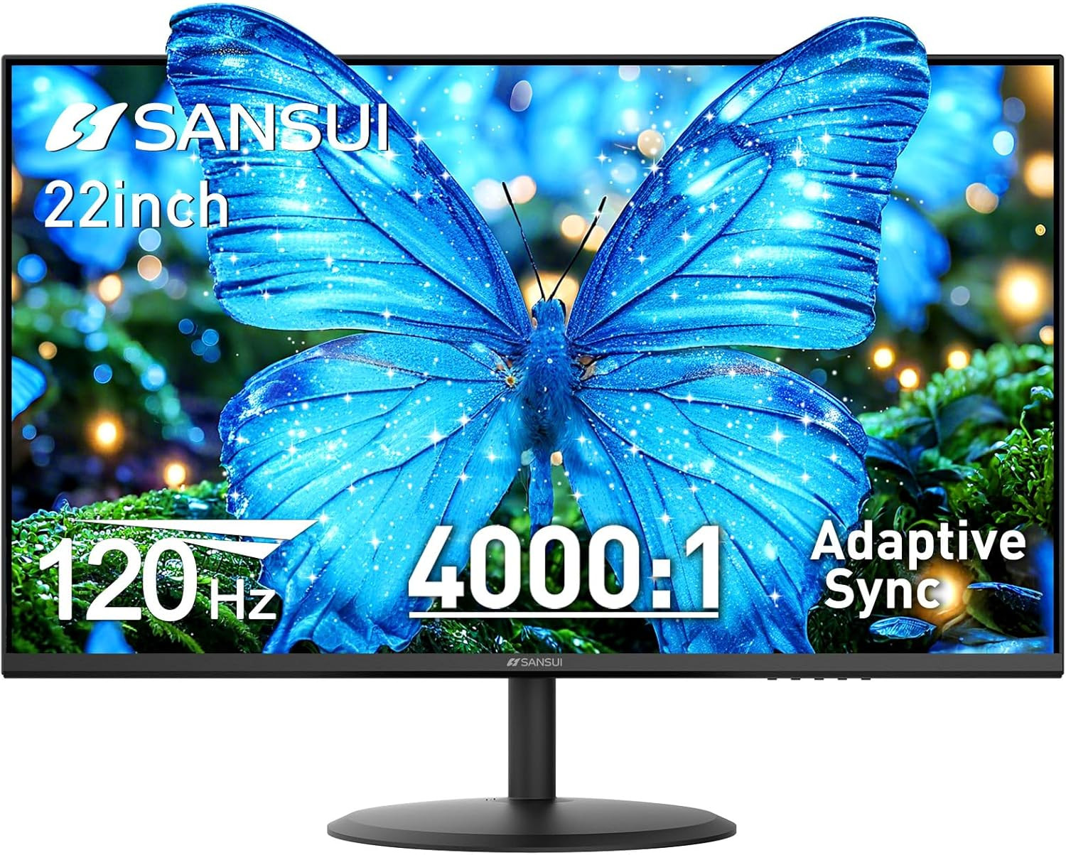 SANSUI 22 Inch 120Hz Computer Monitor, FHD 1080P Eye Care for Home/Office