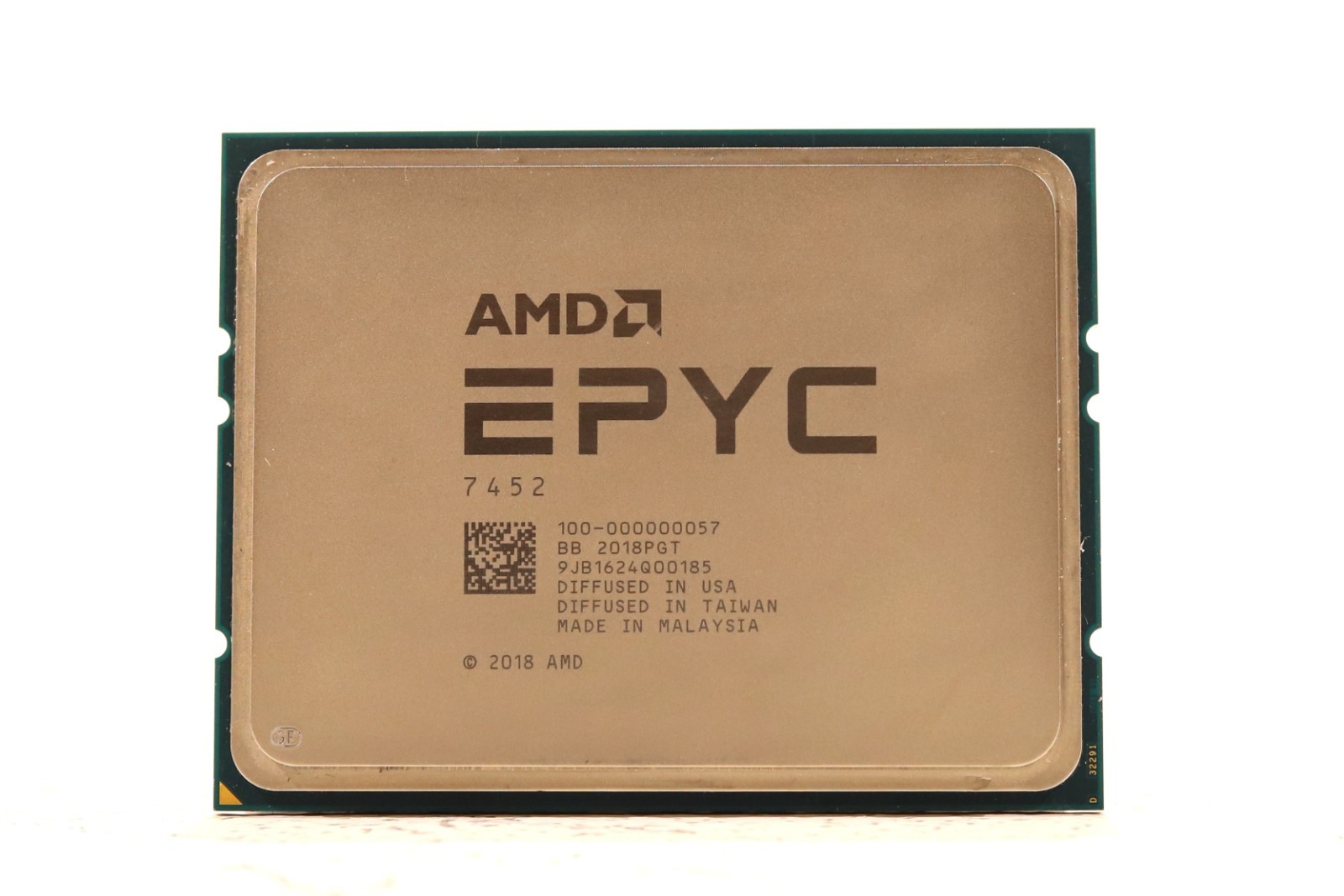 AMD Epyc 7452 32-Core 64-Thread Socket SP3 CPU Dell Locked P/N: 100-000000057