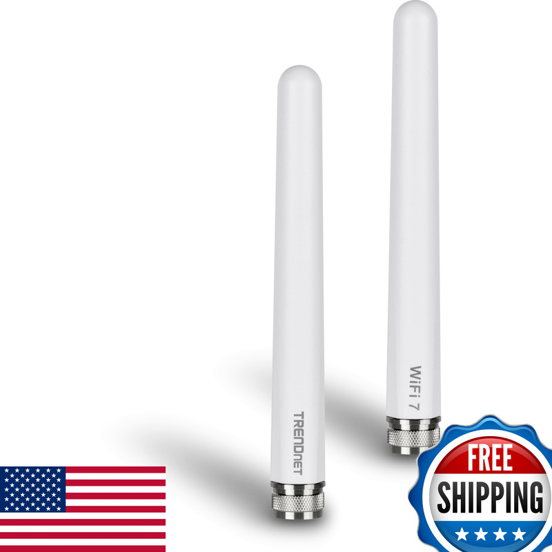 Trendnet 3/6/7 Dbi Outdoor Tri-Band Omni Antenna Kit Tew-A057 2.4Ghz 5Ghz 6Ghz