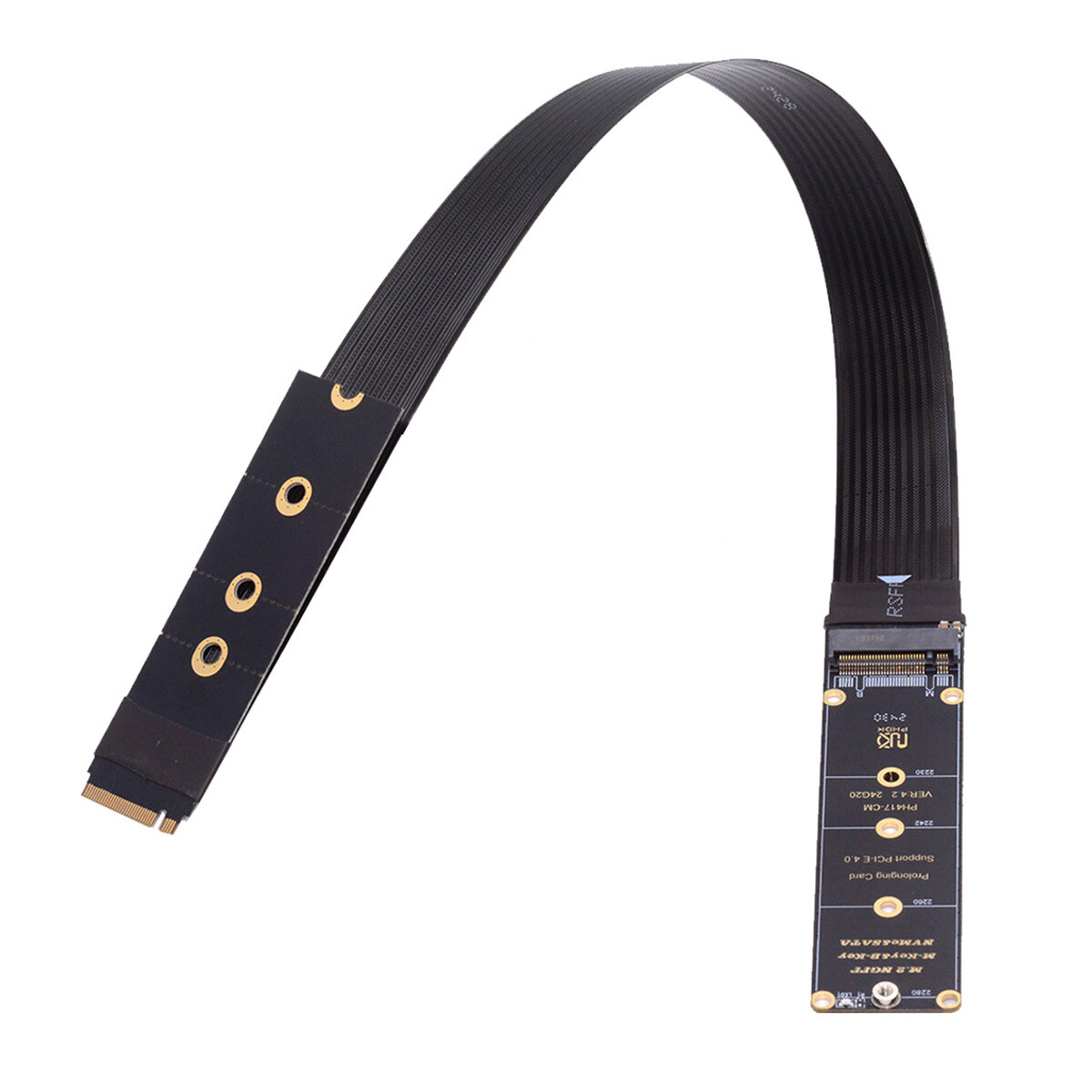 CY PCI Express NVME NGFF M-Key Male to Female PCI-E 4.0 Extension Cable for SSD