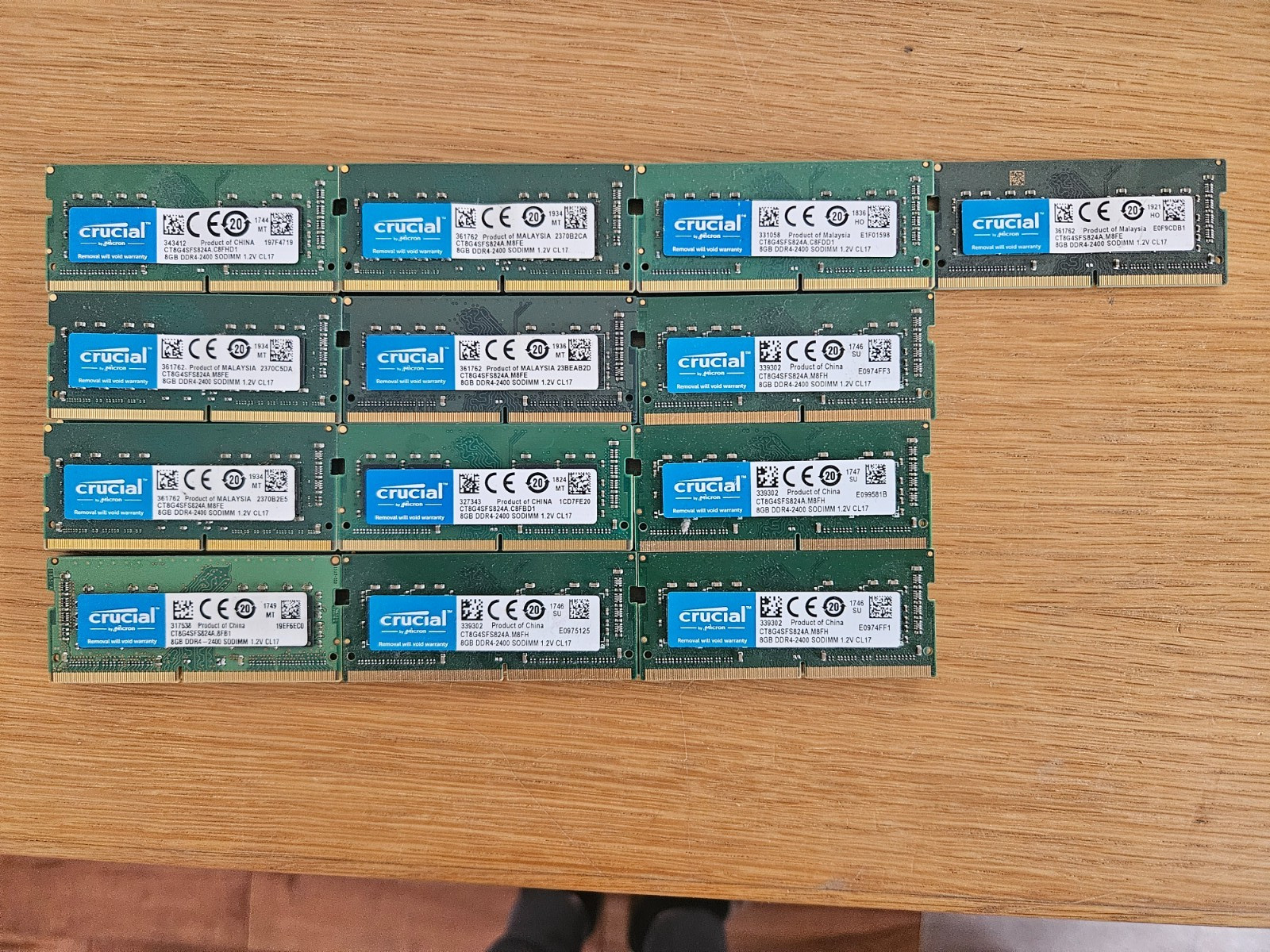 CT8G4SFS824A Crucial 8GB DDR4-2400 SODIMM 8GB