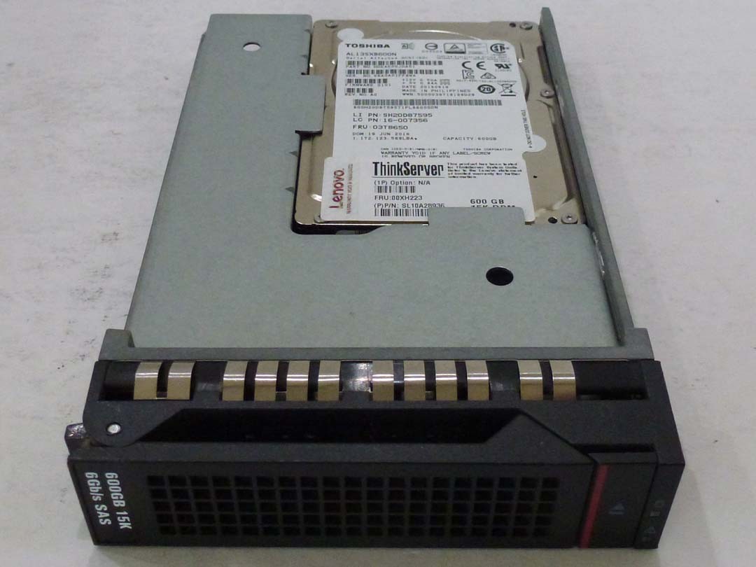 Lenovo ThinkServer  00XH223 600GB SAS 15K Hard Drive, 03T8650  SL10A28936