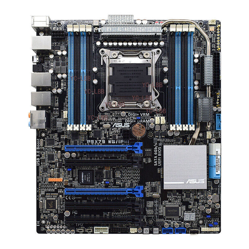 ASUS P9X79 WS/IPMI Motherboard ATX Intel X79 LGA2011 DDR3 64GB SATA2/3 RJ45+I/O