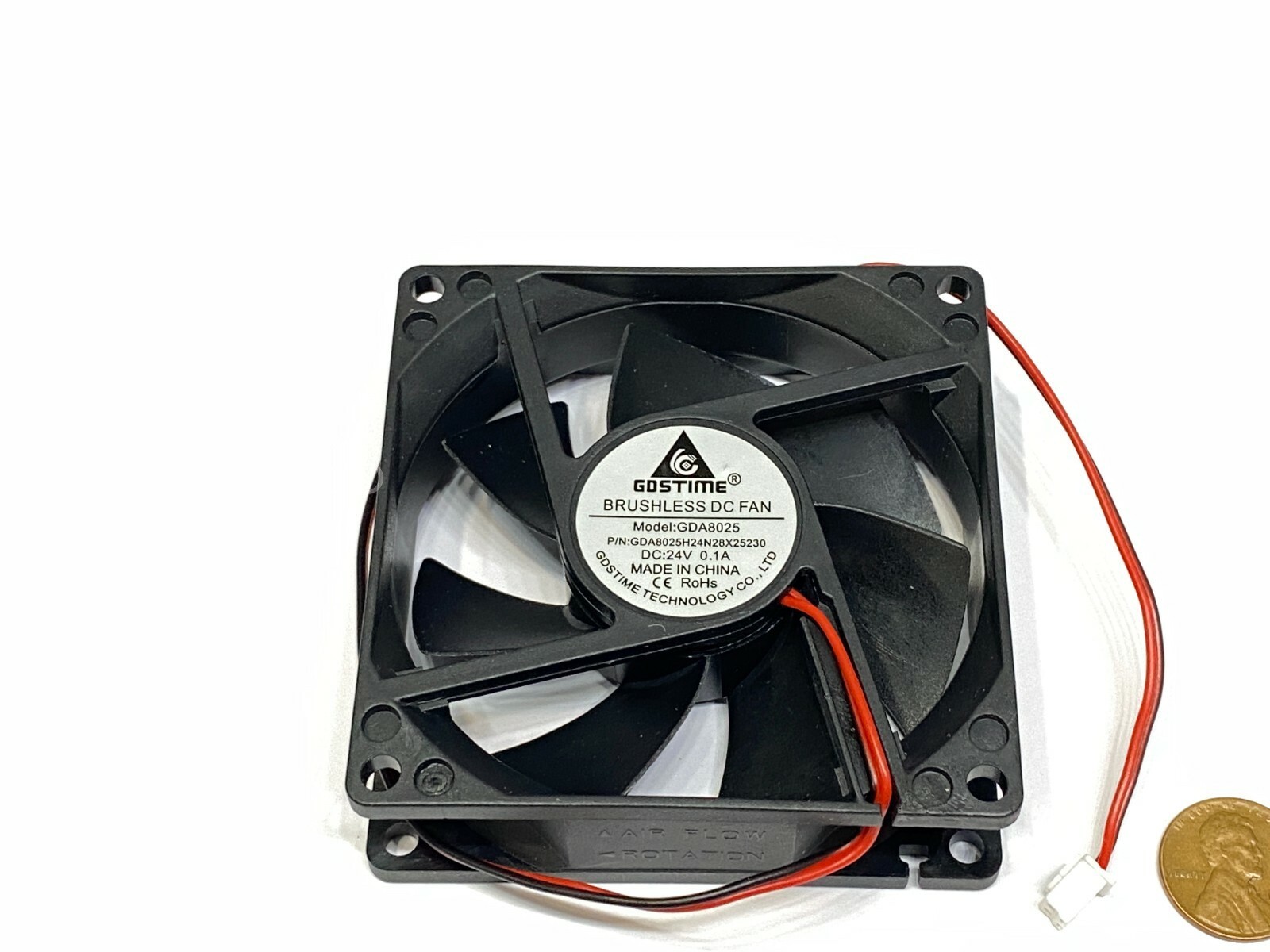 GDStime Fan 24v 3d printer GDA 8025 80mm 25mm 2pin Brushless DC