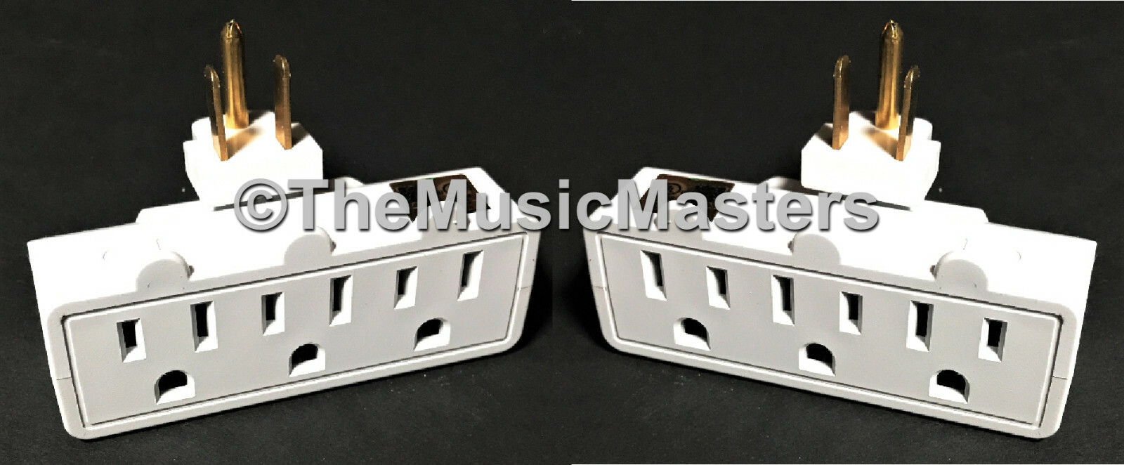 2X Swivel 3 Outlet Triple AC Wall Plug Power Tap Splitter 3-Way Electric Adapter
