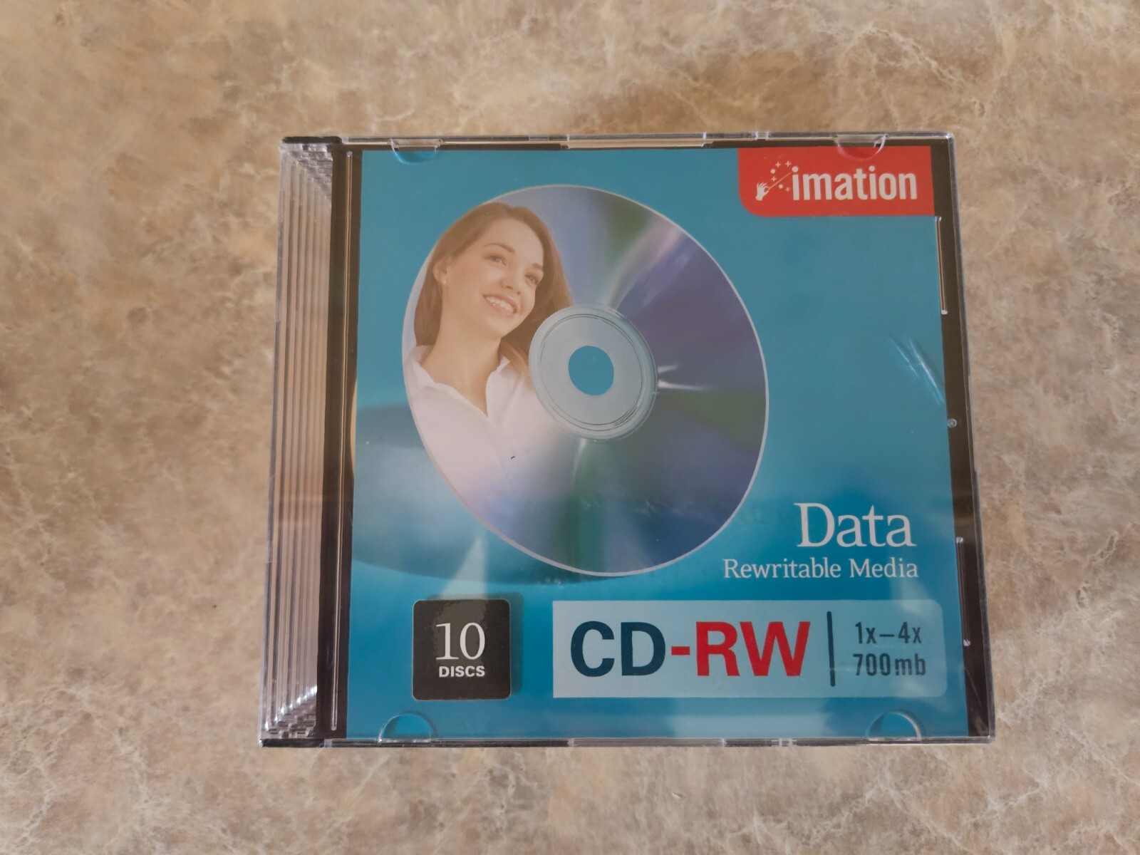 Imation CD-RW 10 Pk Rewritable Compact Discs,700MB 80 MIN NEW SEALED