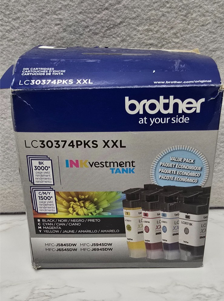 Brother - LC30374PKS 4-Pack Super Highyield Tank Ink Cartridges (Black Included)