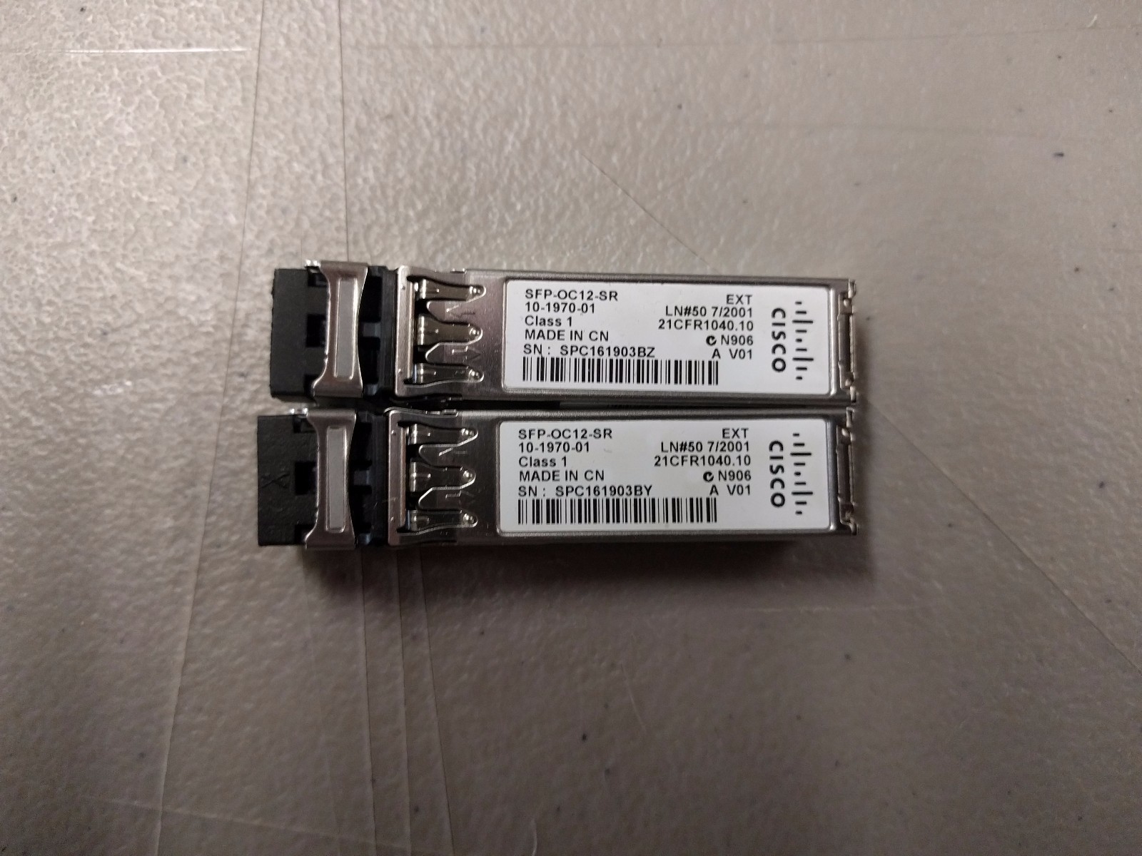 Lot of 2 Genuine Cisco SFP-OC12-SR 10-1970-01 IPUIAC3RAA (We also buy Cisco)