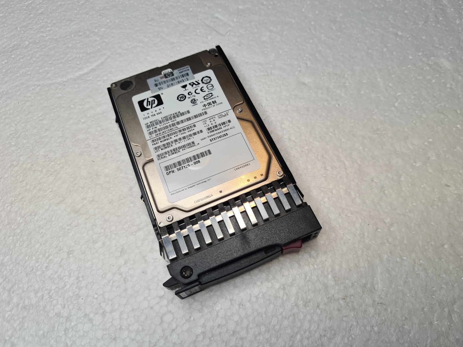 HP EH0072FAWJA 512544-003 72GB 15K 2.5" 6G SAS Hard Disk Drive HDD