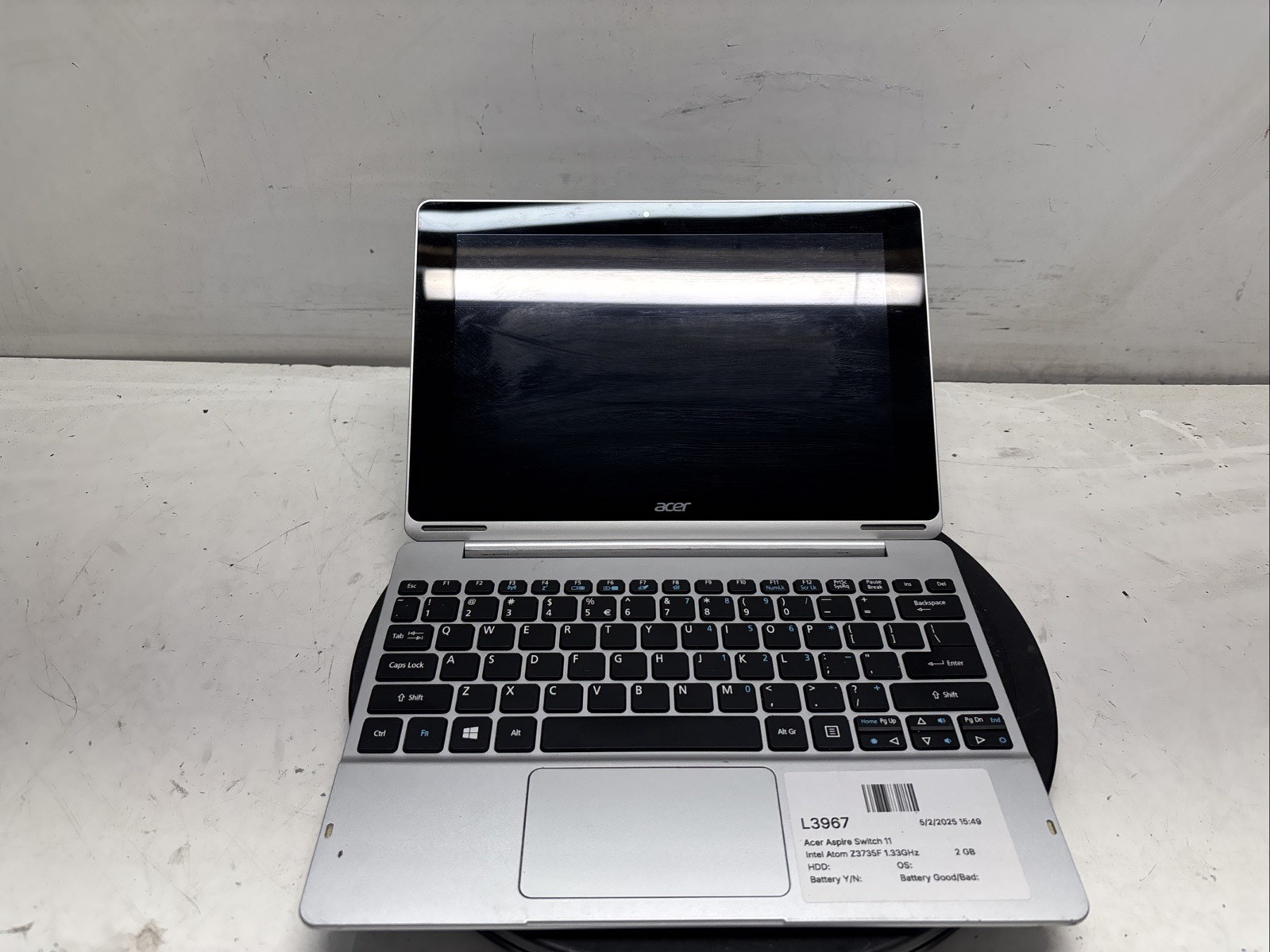 Acer Aspire Switch 11 Intel Atom Z3735F 1.33GHz 2 GB NO HDD No Batt