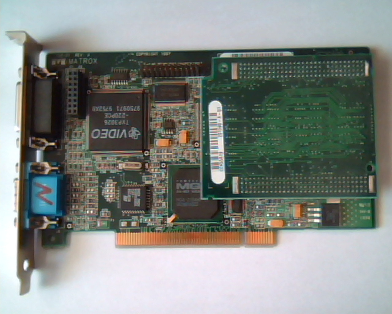 PCI Video card Matrox 708-01 Rev A MGI MIL2P/8/DELL2  00055975 A00 DVI VGA MGA