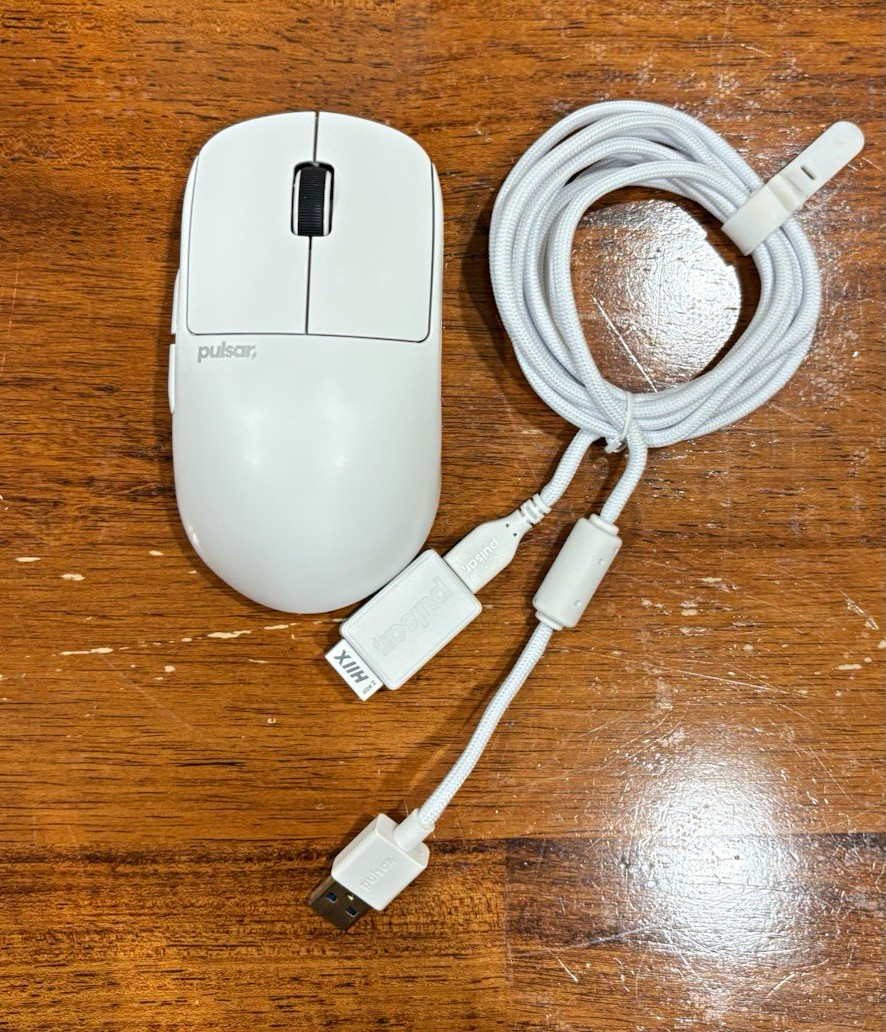 Pulsar X2H Size 2 Medium White with 1K Dongle and 4K Dongle