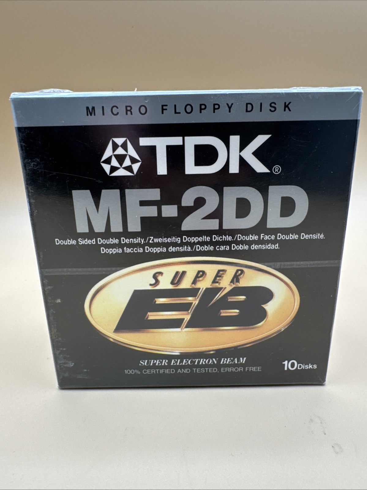 Vintage Media New & Sealed TDK Pack of 10 MF-2DD Micro Floppy Disks Super EB