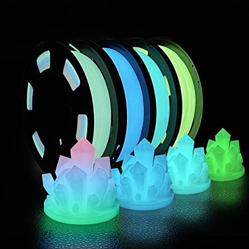 Multicolor Glow in the Dark 3D Filament - 1.75 mm, Vacuum-Sealed for Freshness