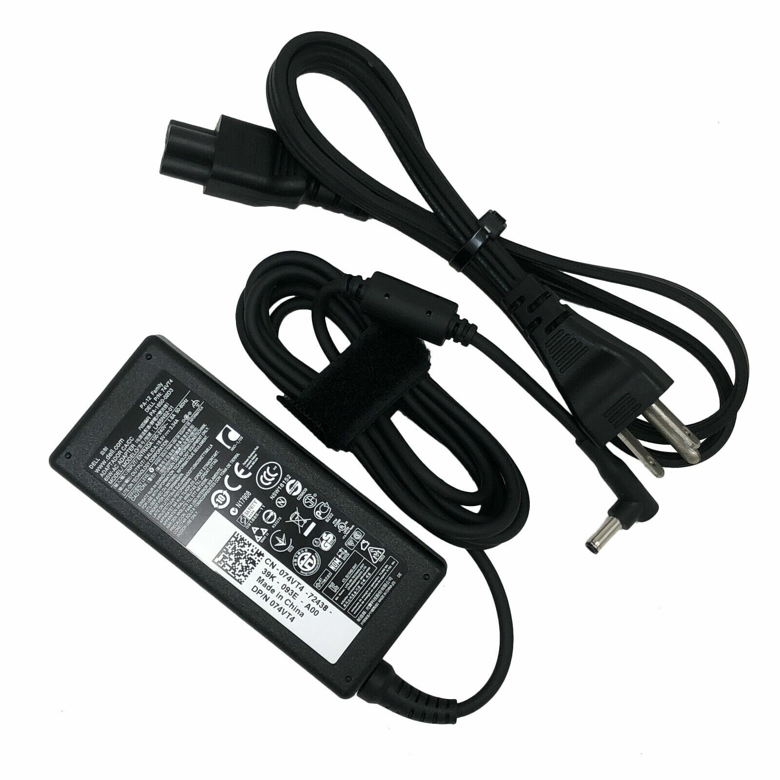 Original Dell Laptop Charger 65W 4.5mm AC Adapter For Dell XPS 13 9333 9343 9350