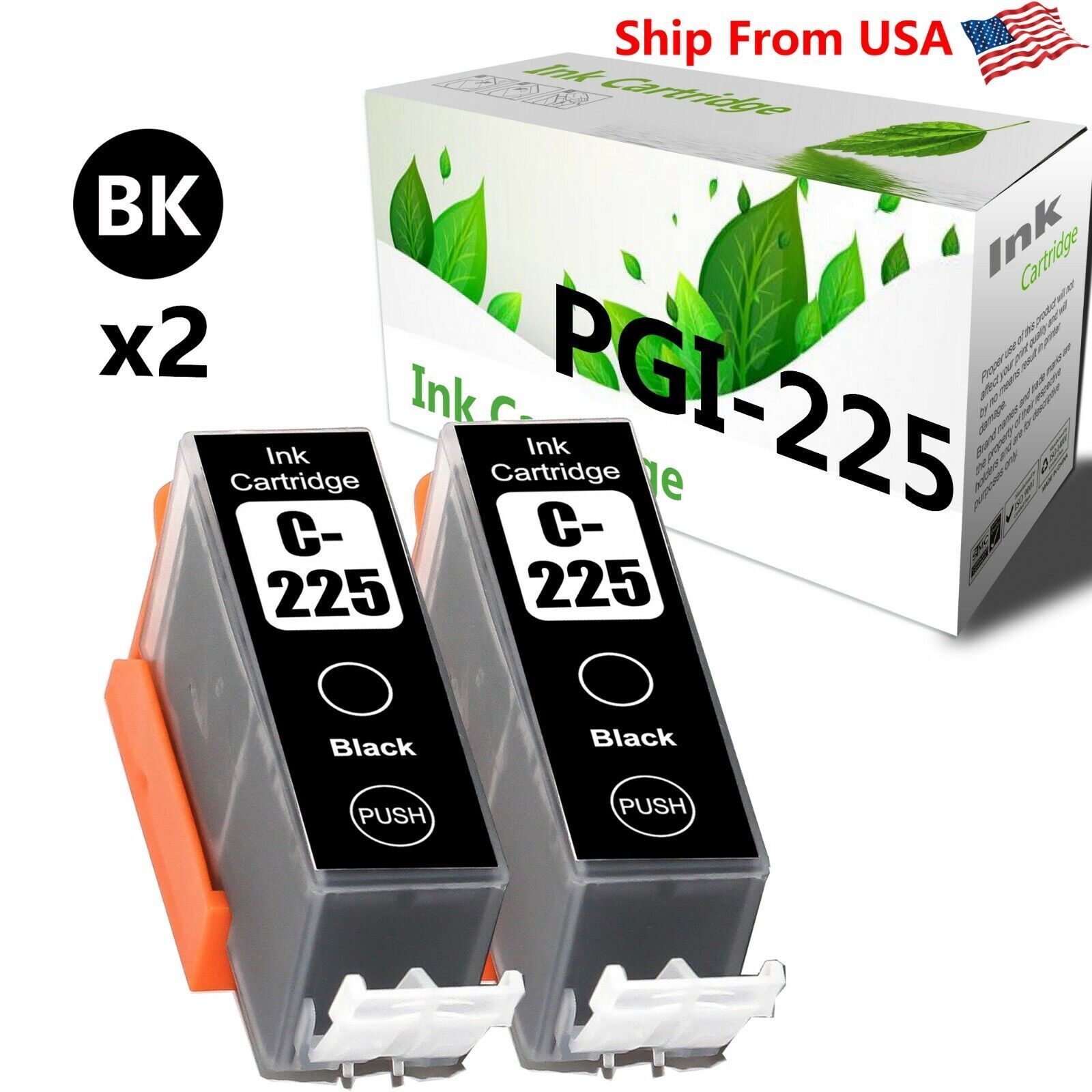 2 pack PGI-225 Ink for Canon MG6120 MG8120 MG8220 MX882 MX892