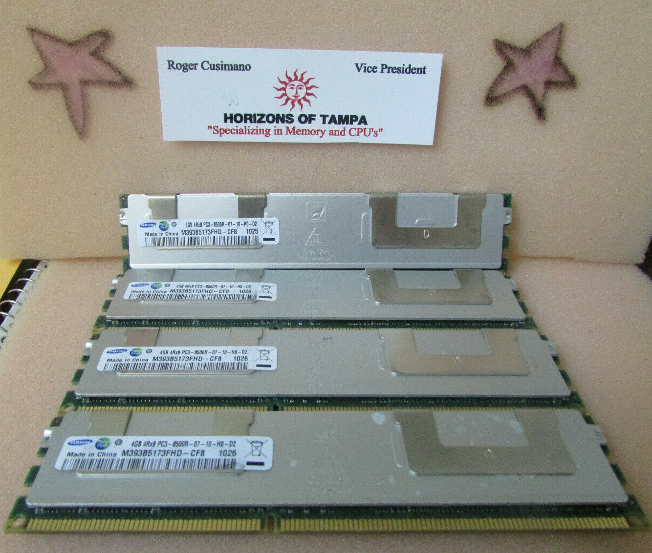 Samsung 4GBx4=16GB 4Rx8 DDR3-1066 PC3-8500R ECC REG Memory | M393B5173EHD-CF8