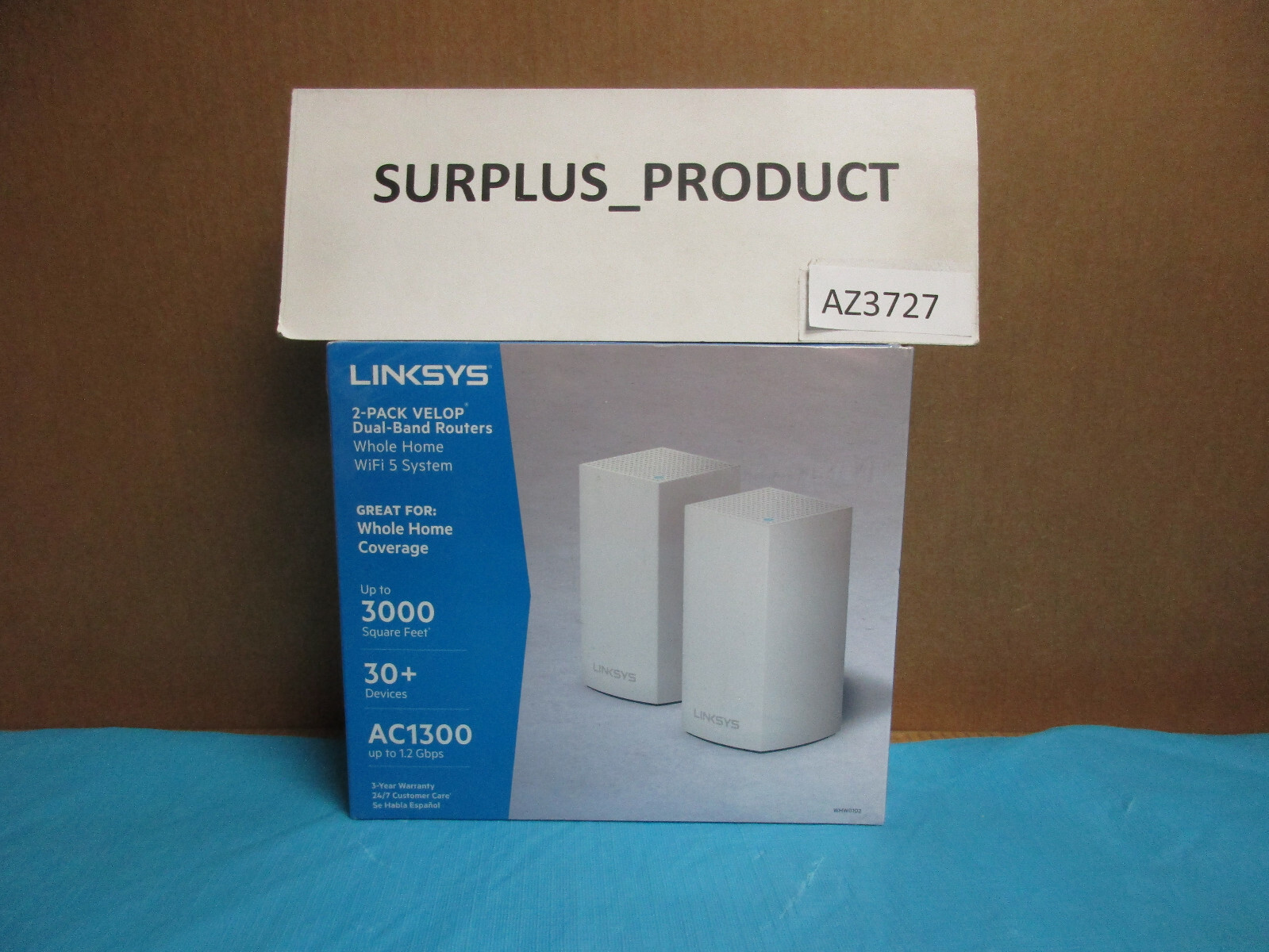 LINKSYS WHW0102 VELOP 2-PACK WHOLE HOME WIFI DUAL BAND MESH AC2600 NEW SEALED