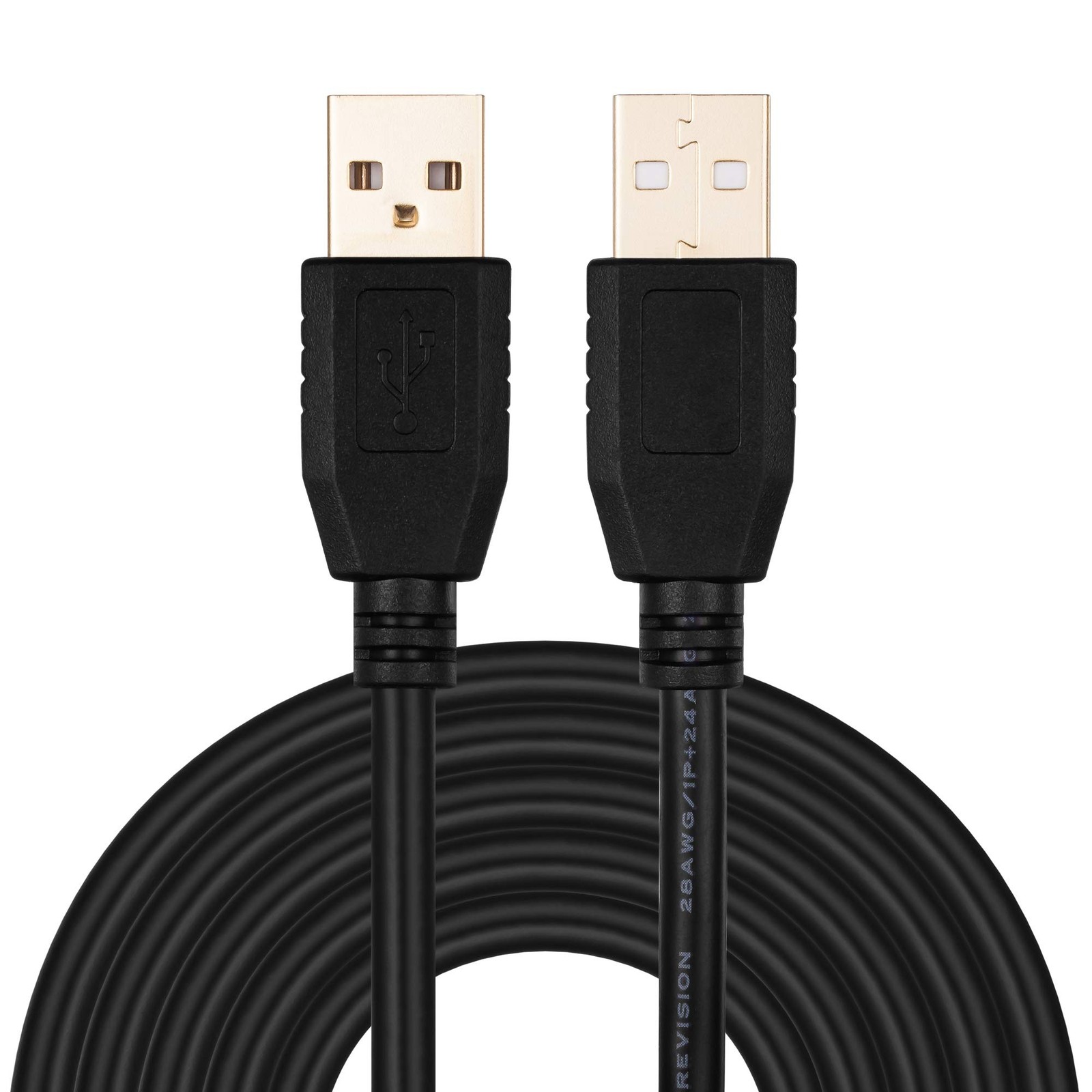 Tan QY USB A to A Male Cable 40Ft, Double End Cord with 40 feet, 12M/40Ft