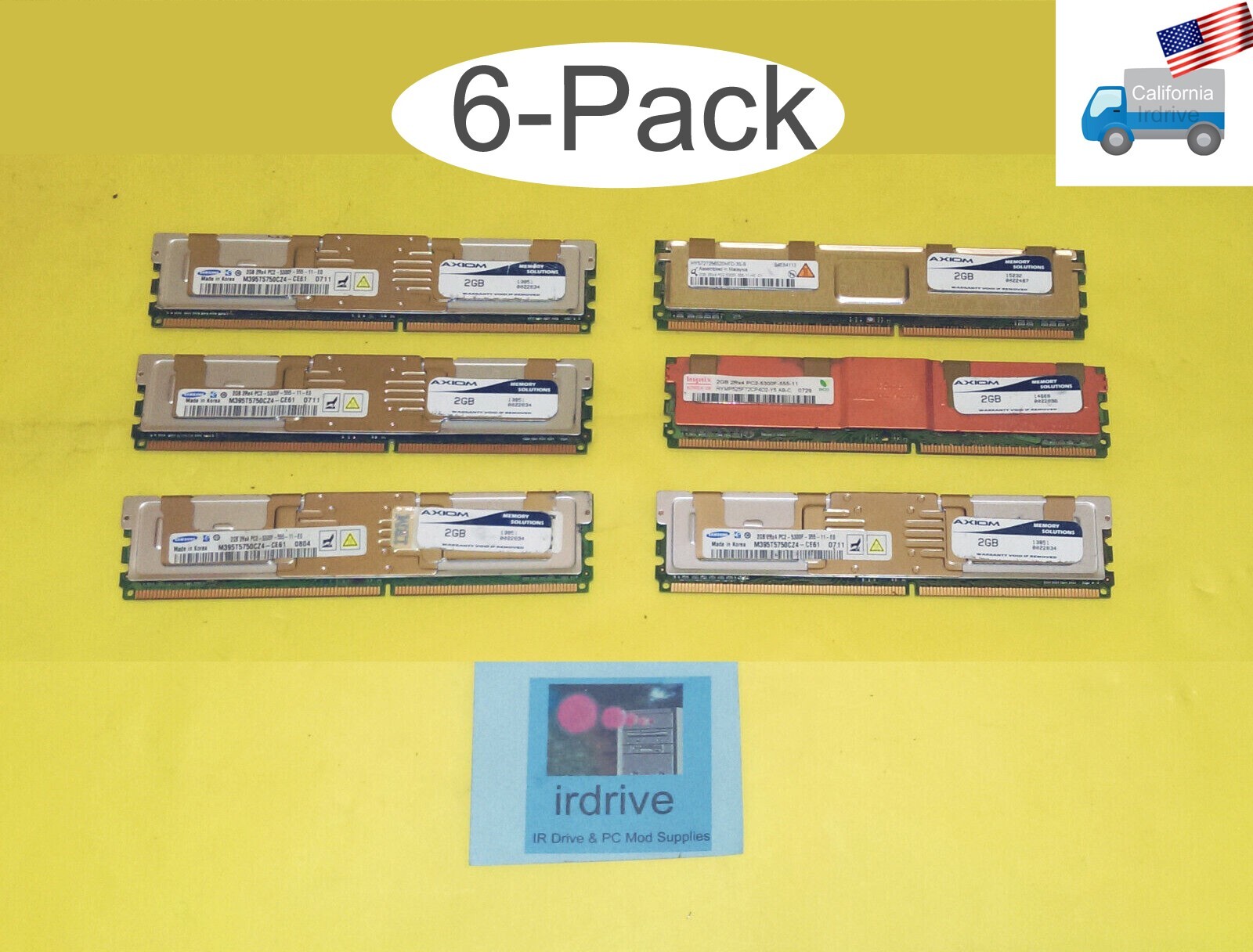 12GB (2GBx6) 2Rx4 PC2-5300F DDR2 240-pin for Dell Precision 490 PC Server Memory