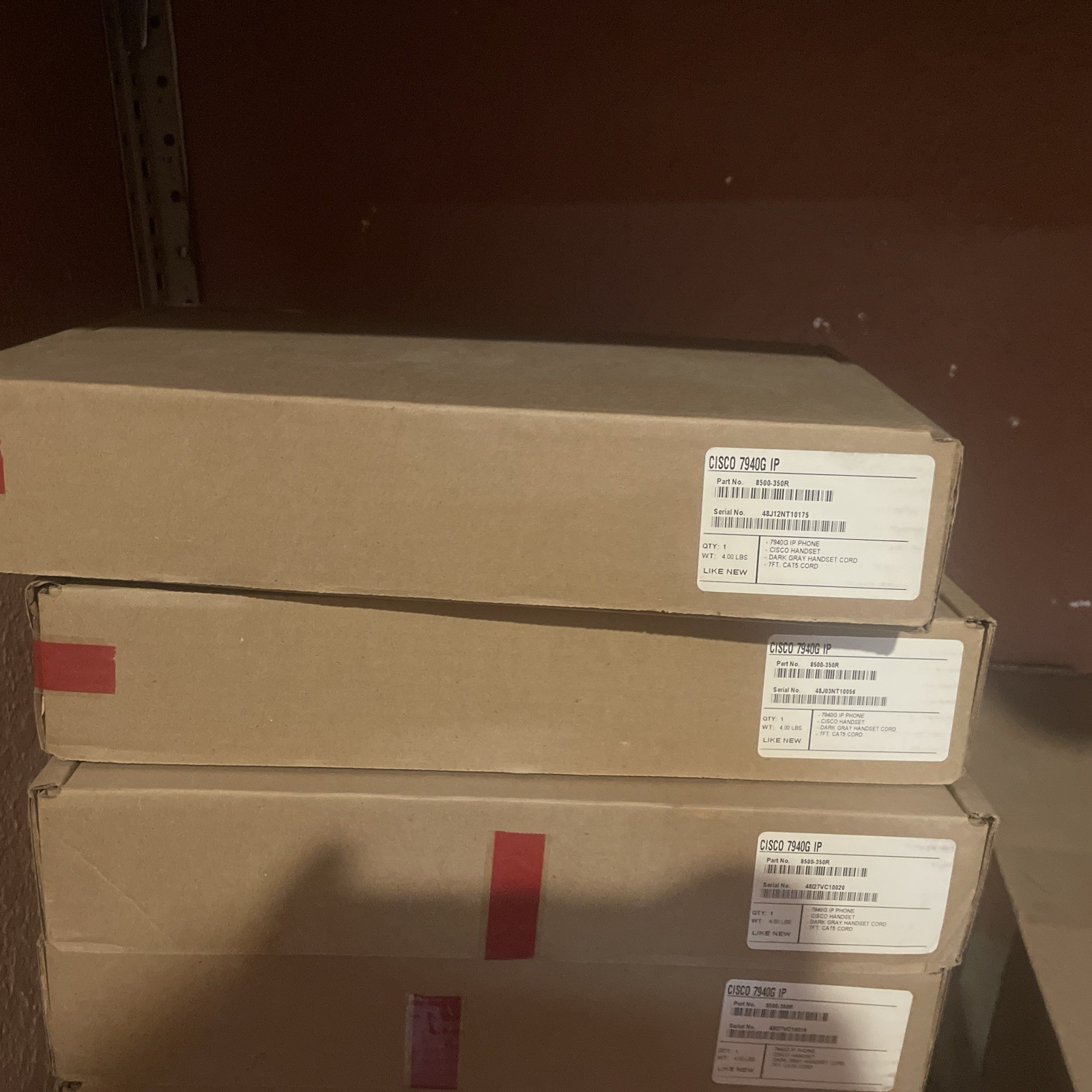 LOT OF 4  Cisco CP-7940G 2-lines IP Phone New Sealed
