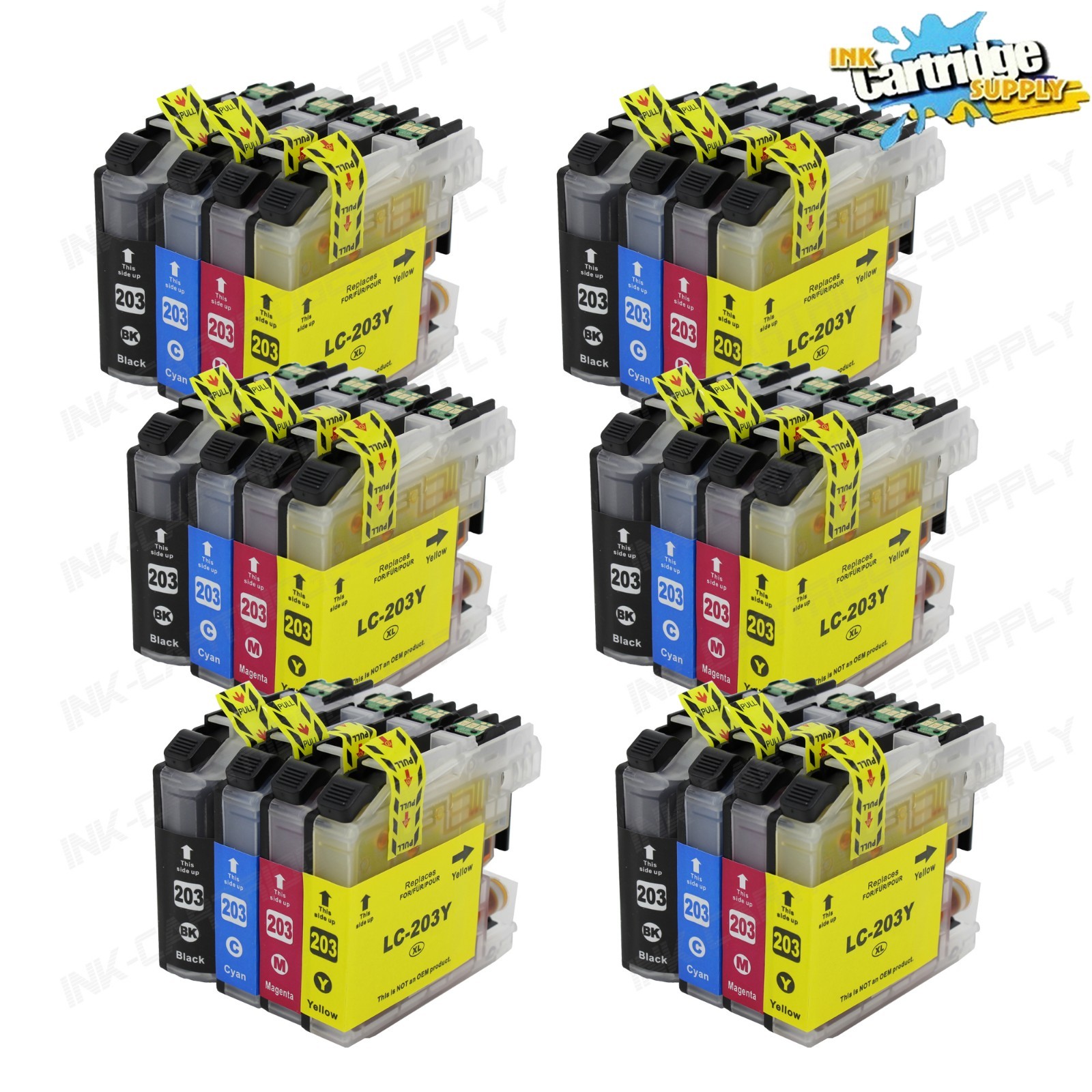 24PK LC203XL High Yield Ink For Brother MFC-J460DW J480DW J680DW J485DW J880DW