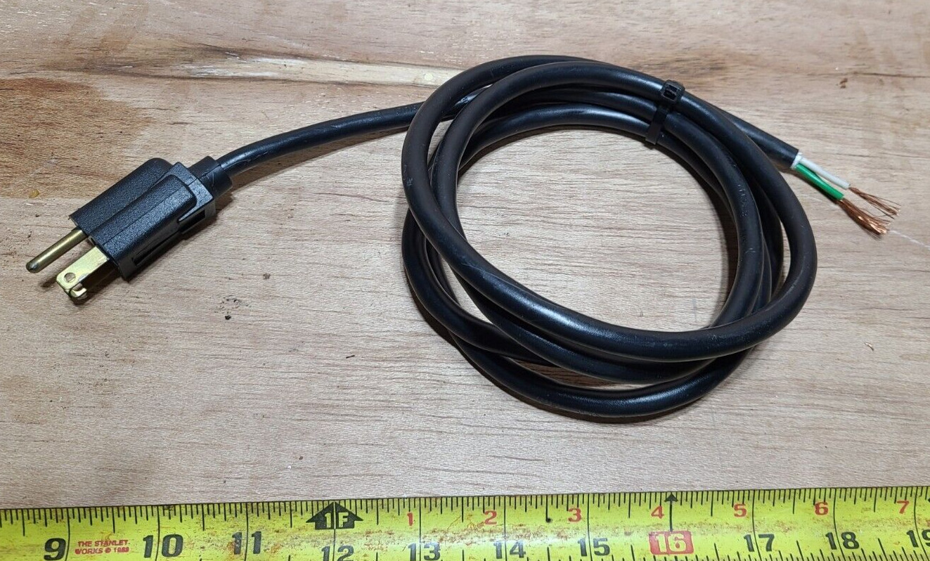 Electri-Cord 6ft 18/3, SJT, 3 Prong Heavy Duty Replacement Power Supply Cord