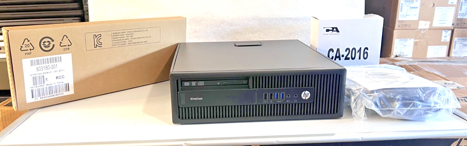 New HP EliteDesk 705 G2 AMD PRO A8-8650B 16GB DDR3L 500GB SATA WIN 10 Kit SFF