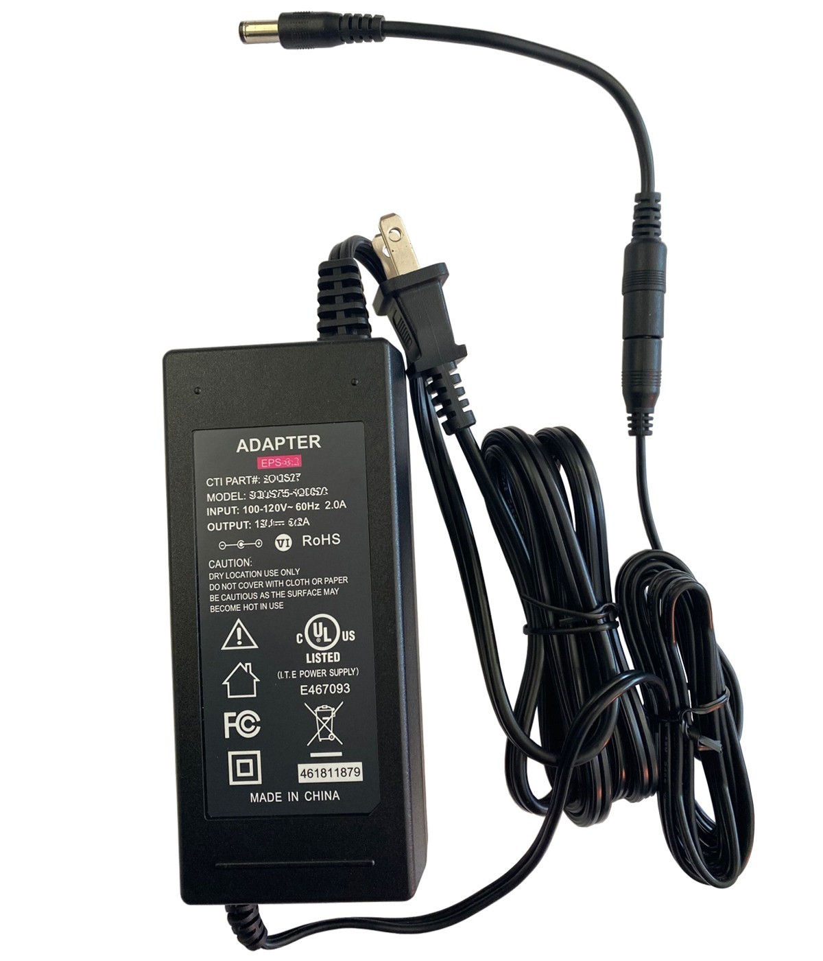 12V UL AC Adapter For Z-Edge UG30 UG32 UG32P UG32F Curved FHD Gaming LED Monitor