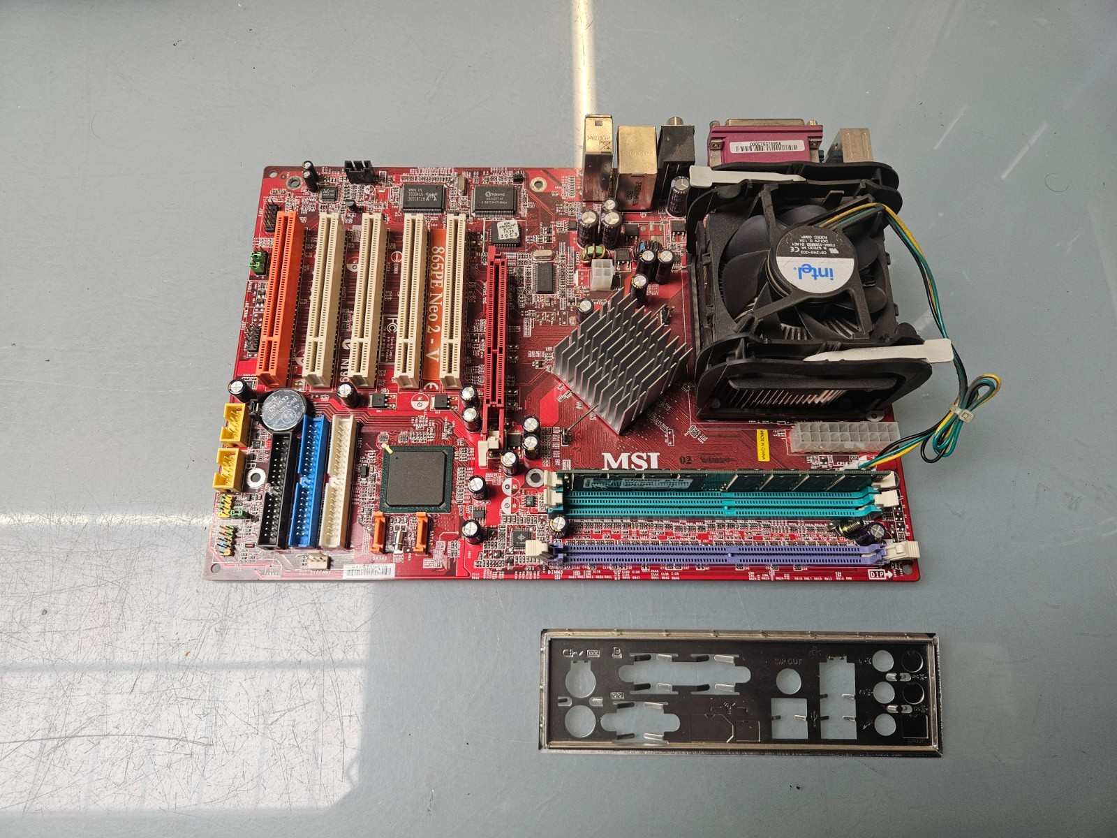 MSI 865PE NEO 2-V ATX DDR Motherboard with Pentium 4 CPU + RAM & I/O Shield