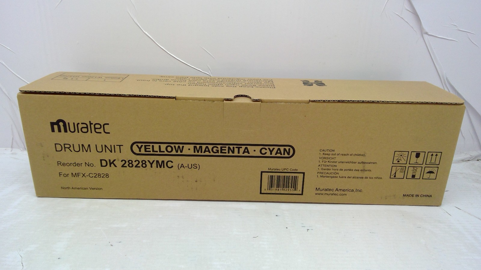 Genuine Muratec MFX-C2828 Yellow Magenta Cyan Drum Unit DK 2828 Y M C DK2828YMC