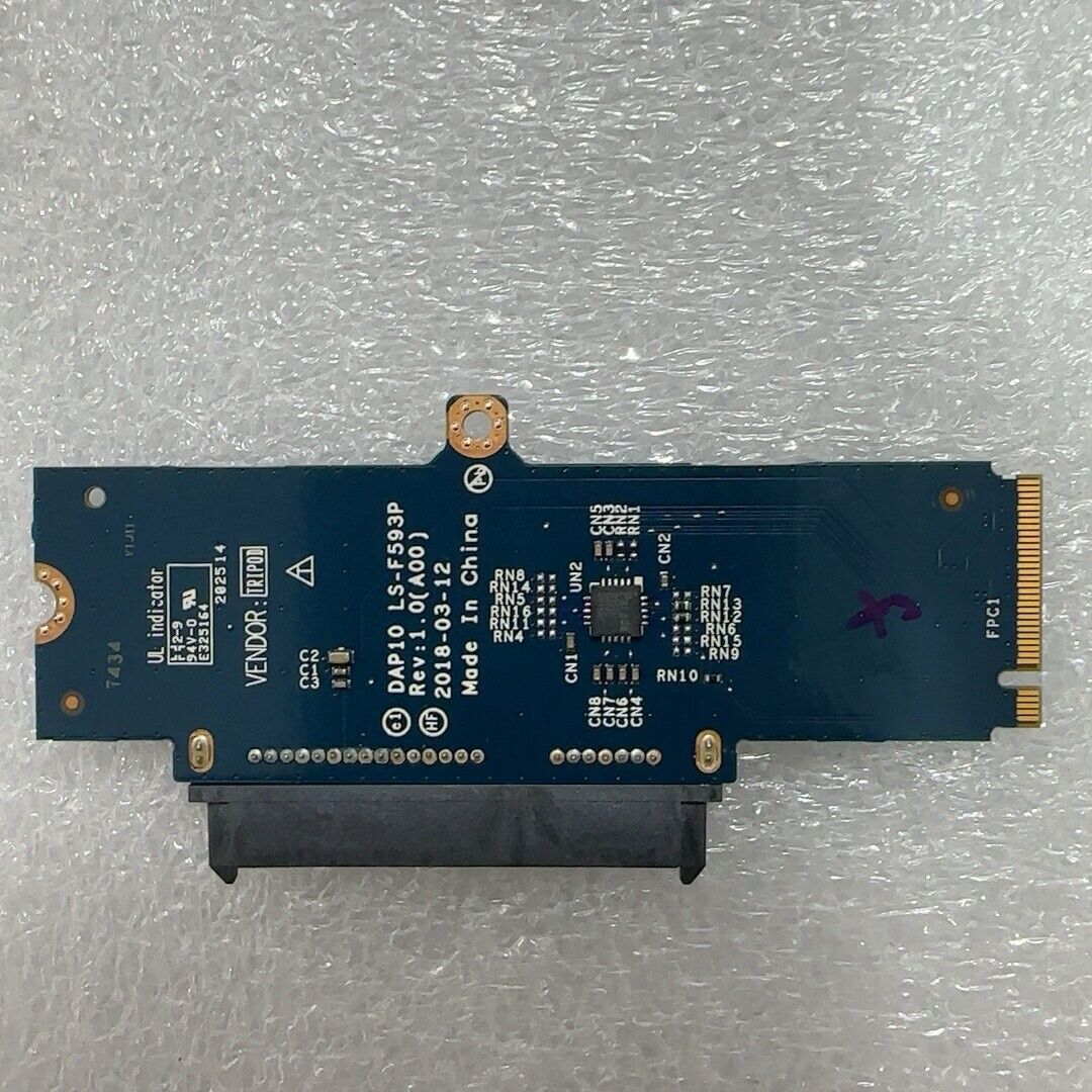 0PRW9D LS-F593P FOR DELL Precision 7530 7540 HDD Interface Board
