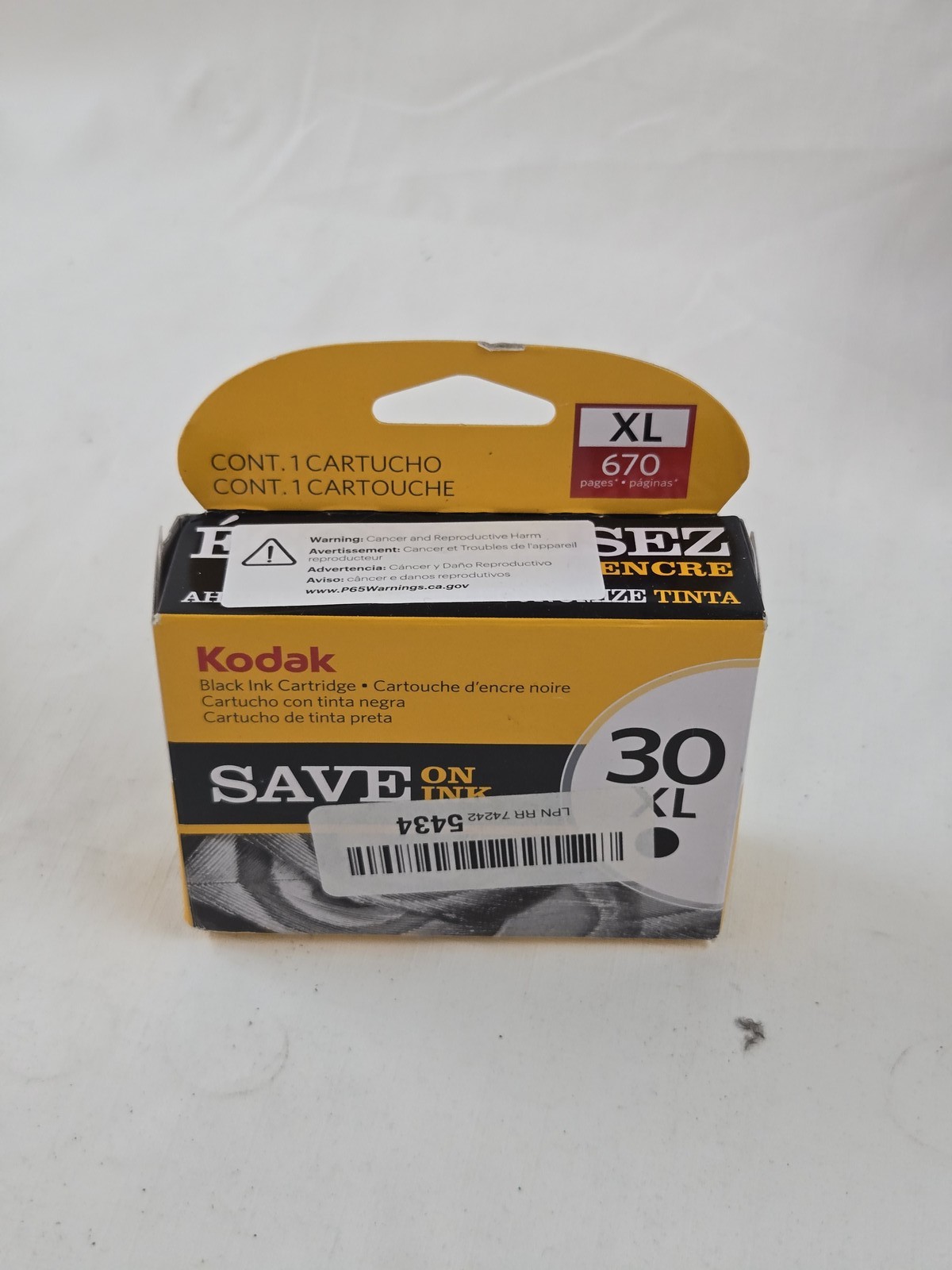 Kodak 30XL Black Ink Cartridge - Genuine OEM - Save On Ink - New Sealed