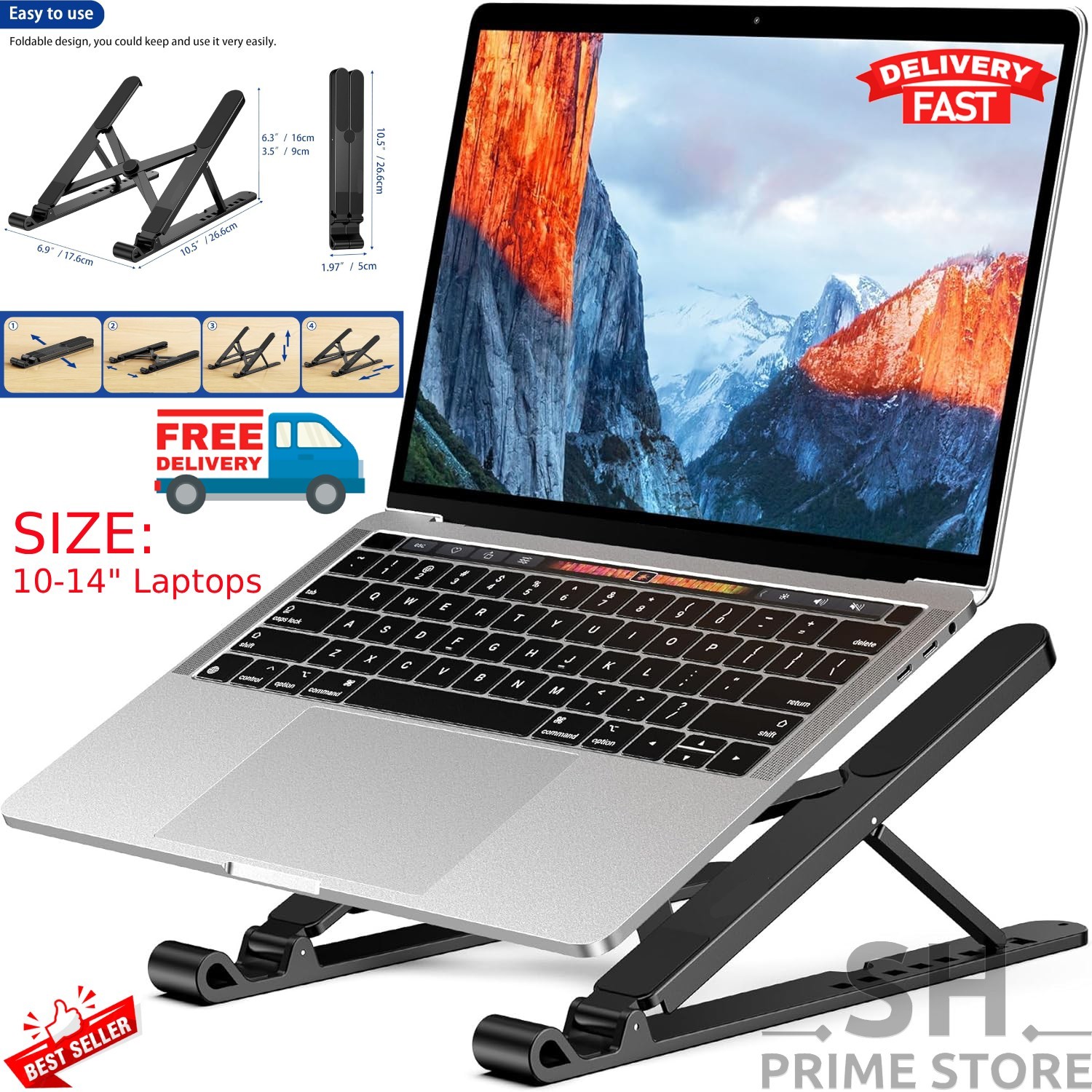 Elevador de enfriamiento de soporte plegable para computadora portátil
