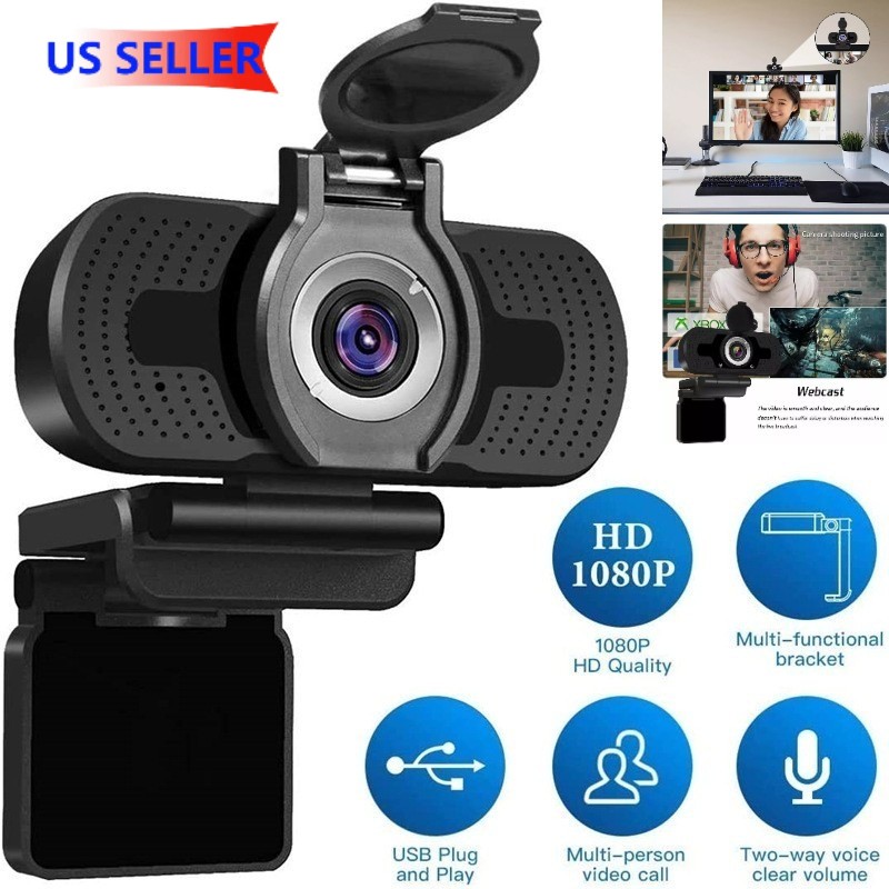 1080P Full HD USB Webcam for PC Desktop,Laptop Web Camera with Microphone