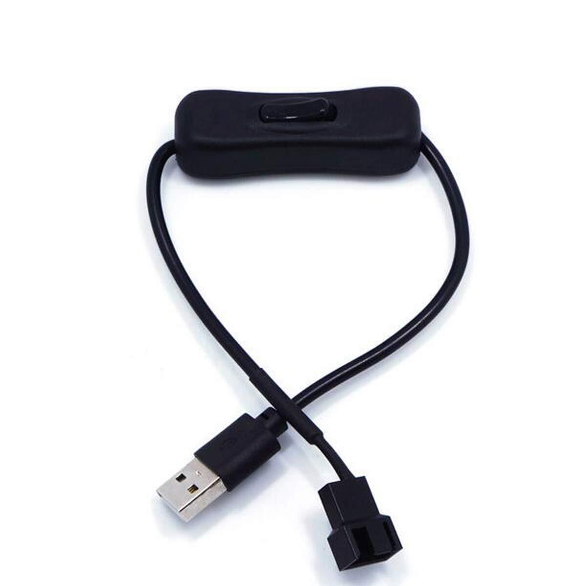 2 Pack Usb To 3pin / 4pin Pwm 5v Usb Sleeved Fan Power Adapter Cable With Switch