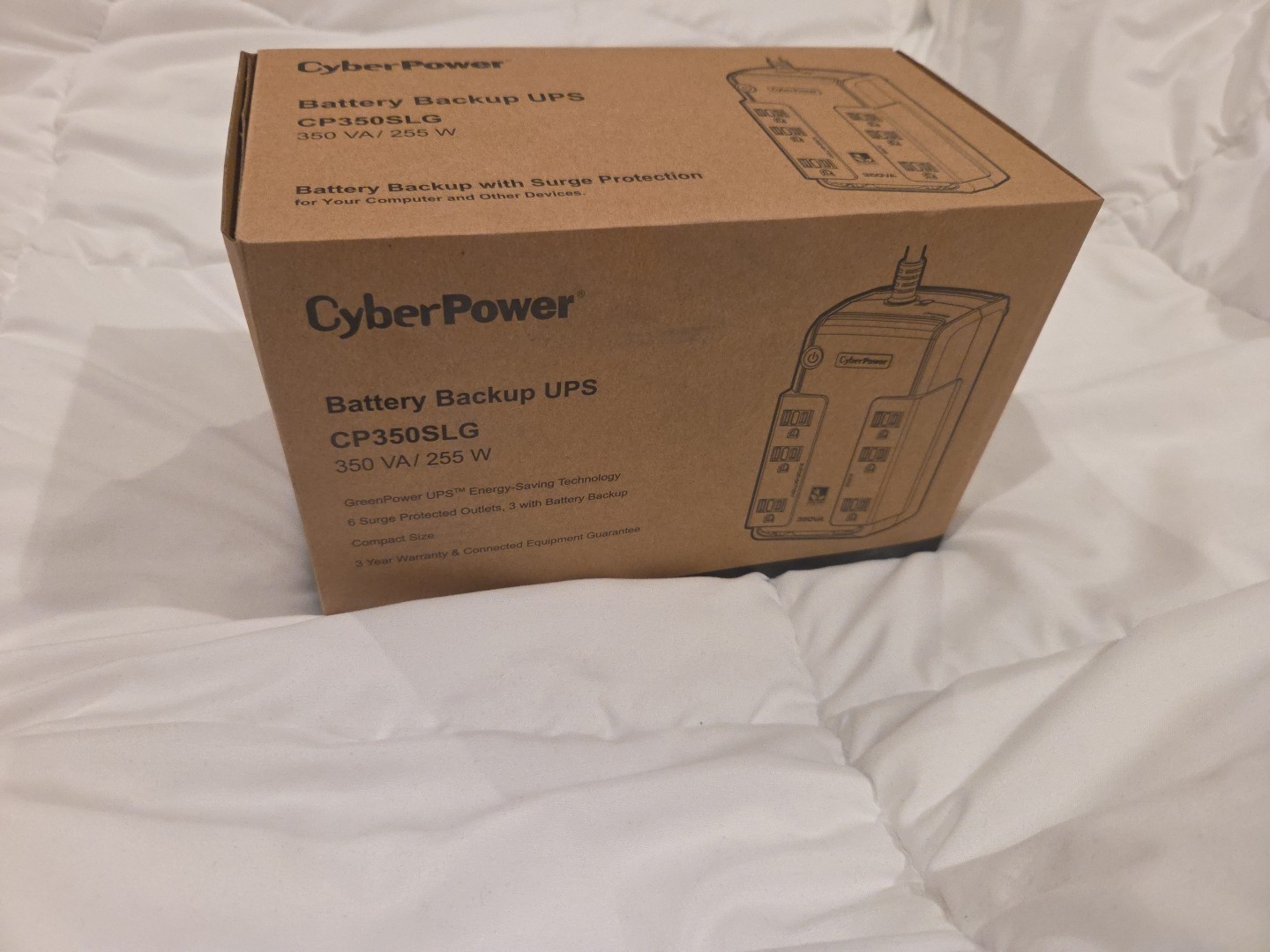 CyberPower CP350SLG 350VA 255W Standby Compact UPS System with 6 Outlets